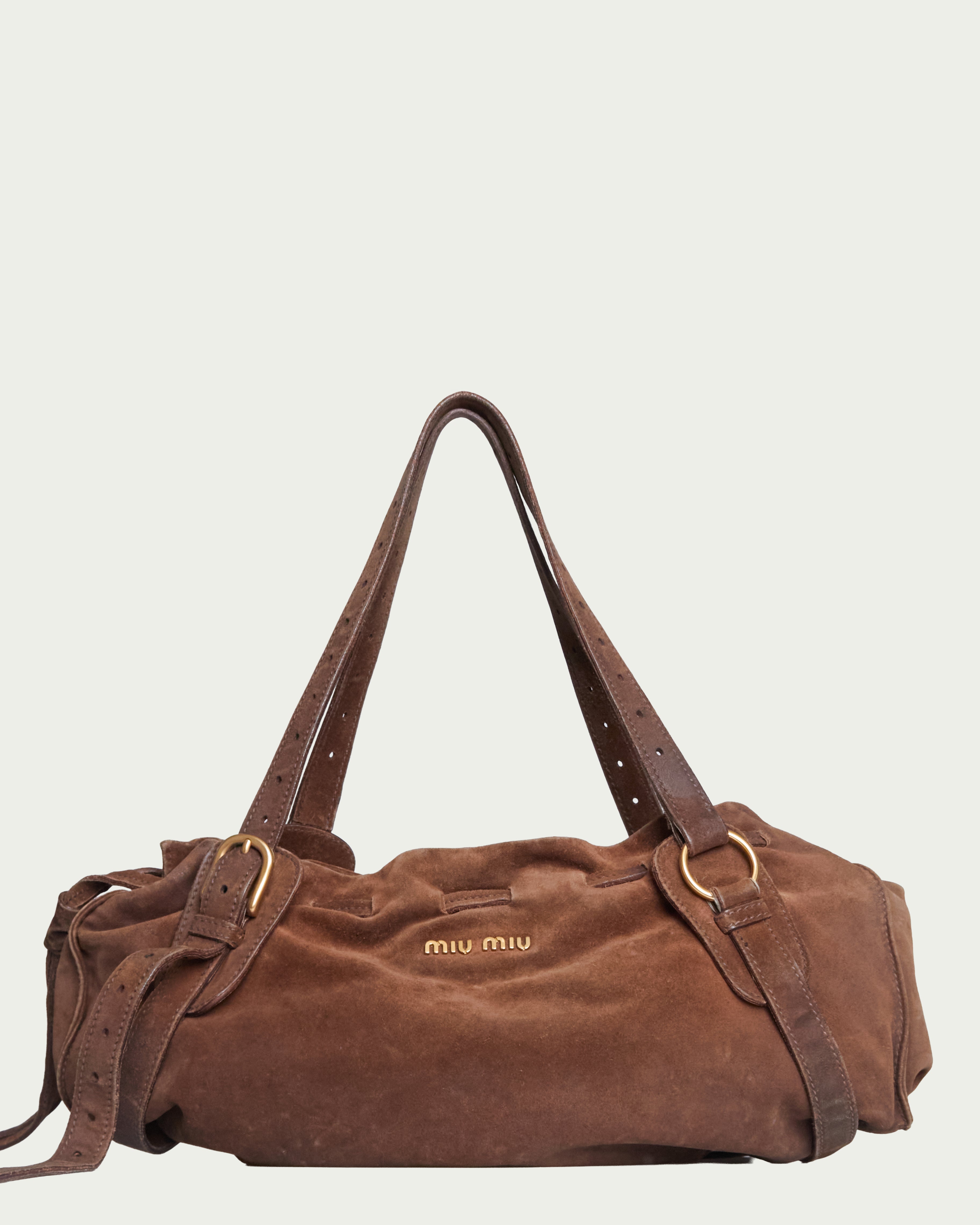 Miu Miu Suede Beau Handbag