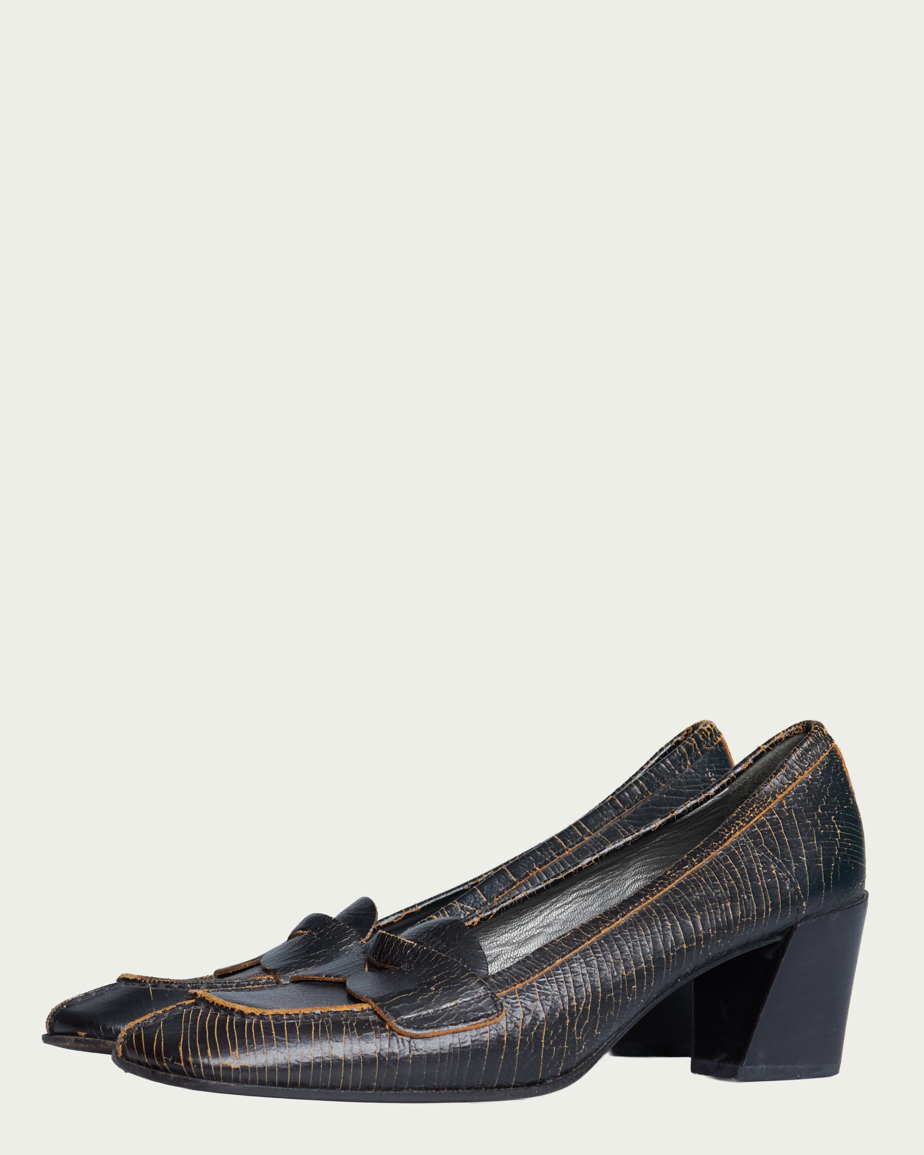 Miu Miu distressed leather loafers