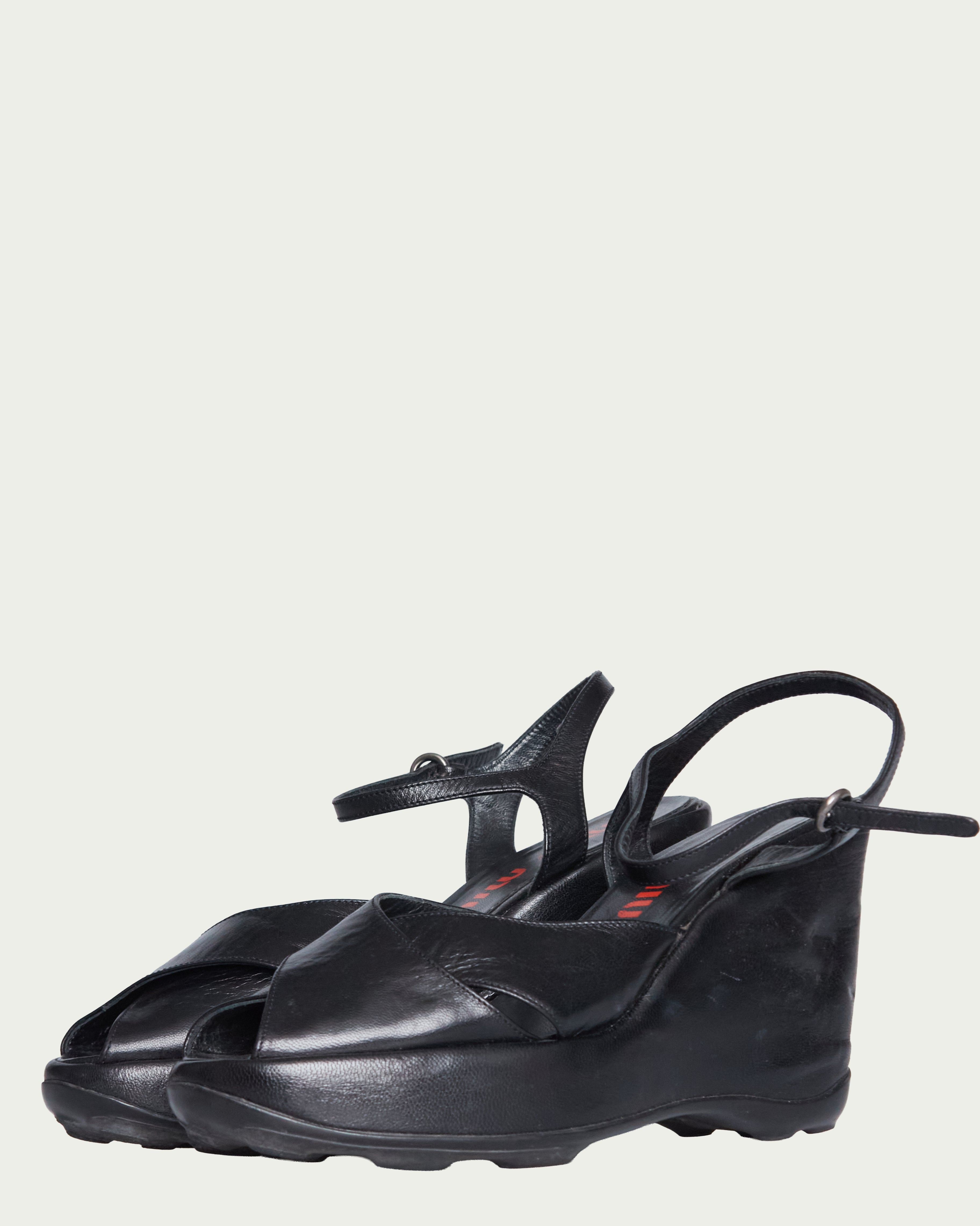 Miu Miu nappa leather platform sandals