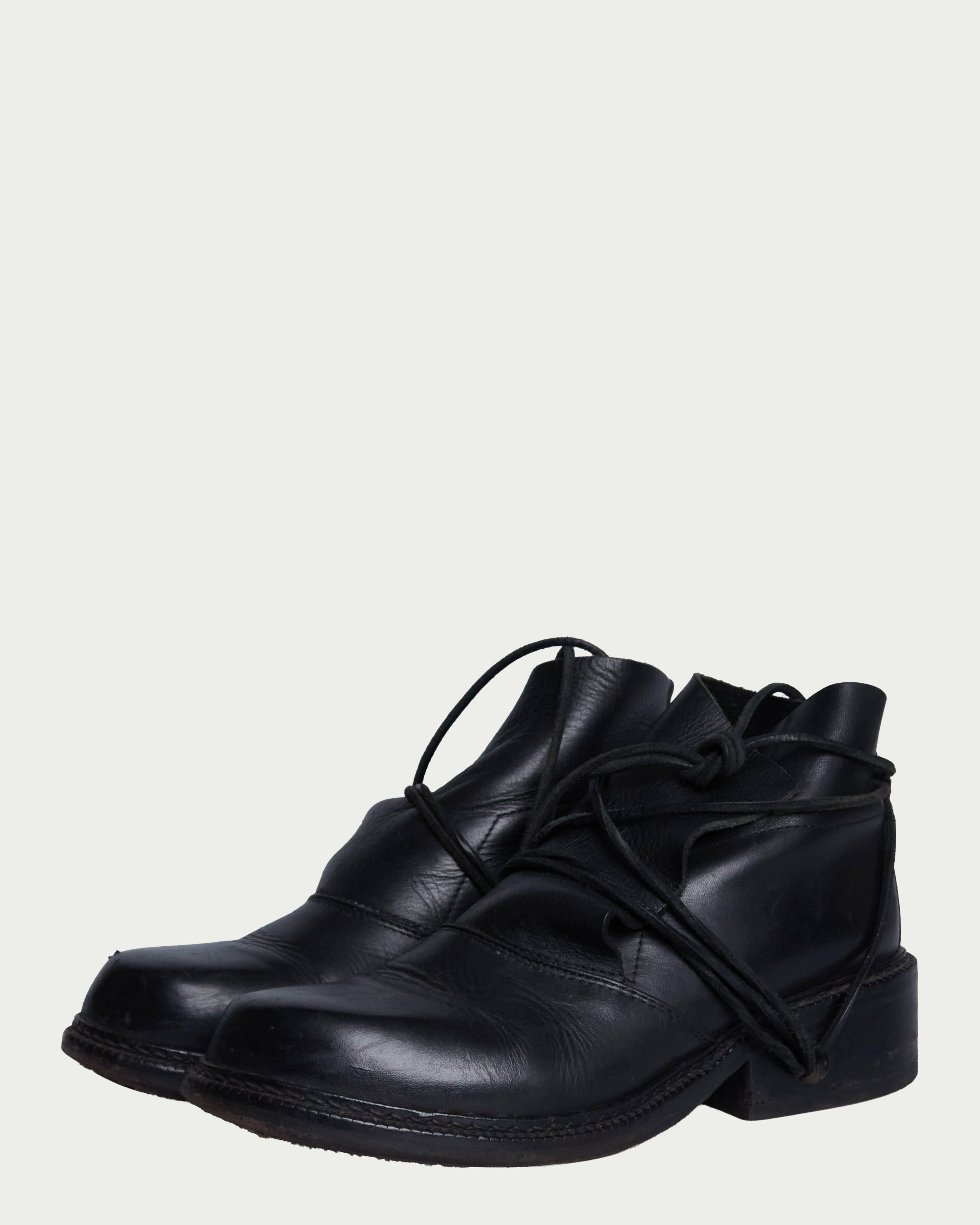 Dirk Bikkembergs leather lace-through heel boots