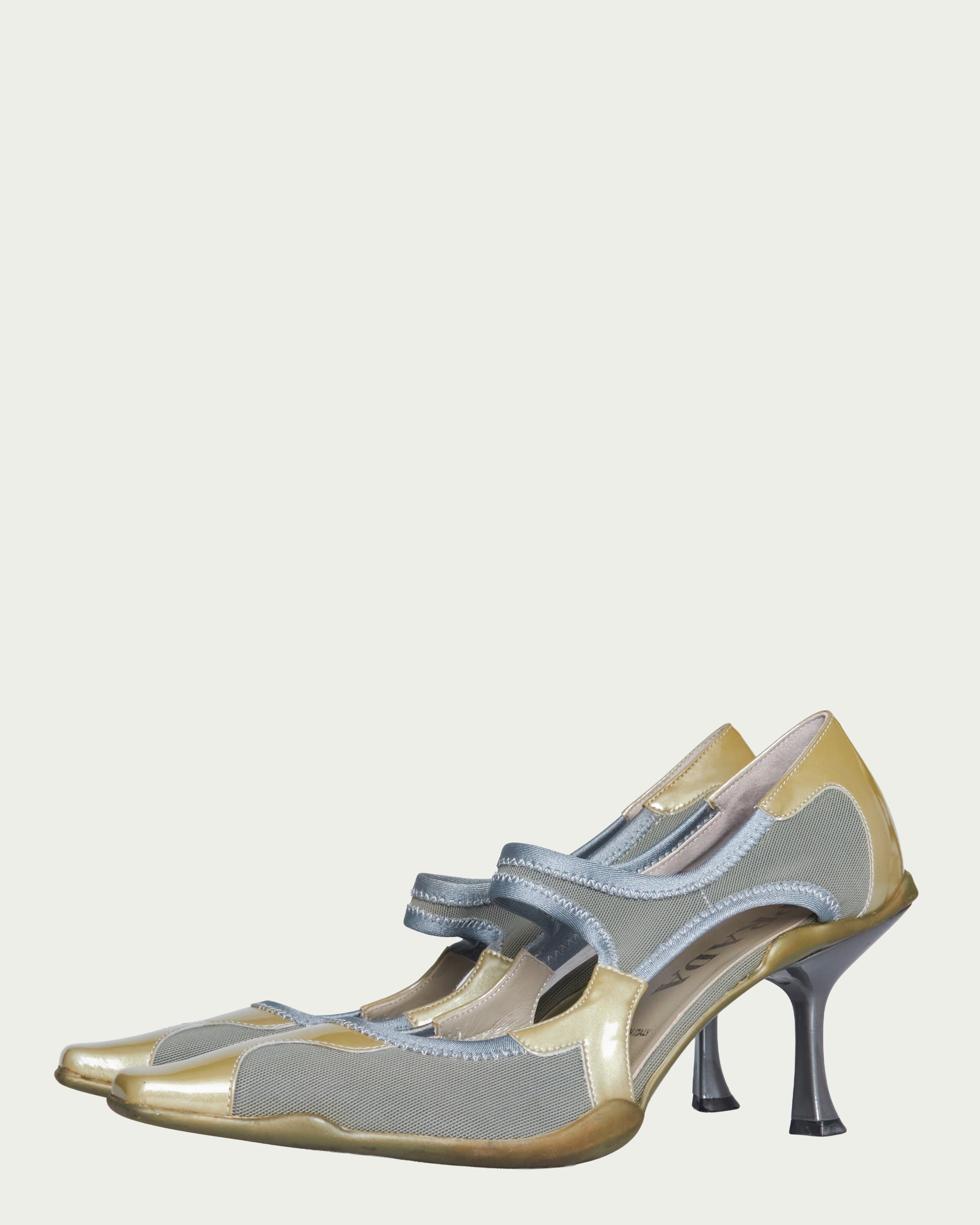 Prada mary jane mesh pumps