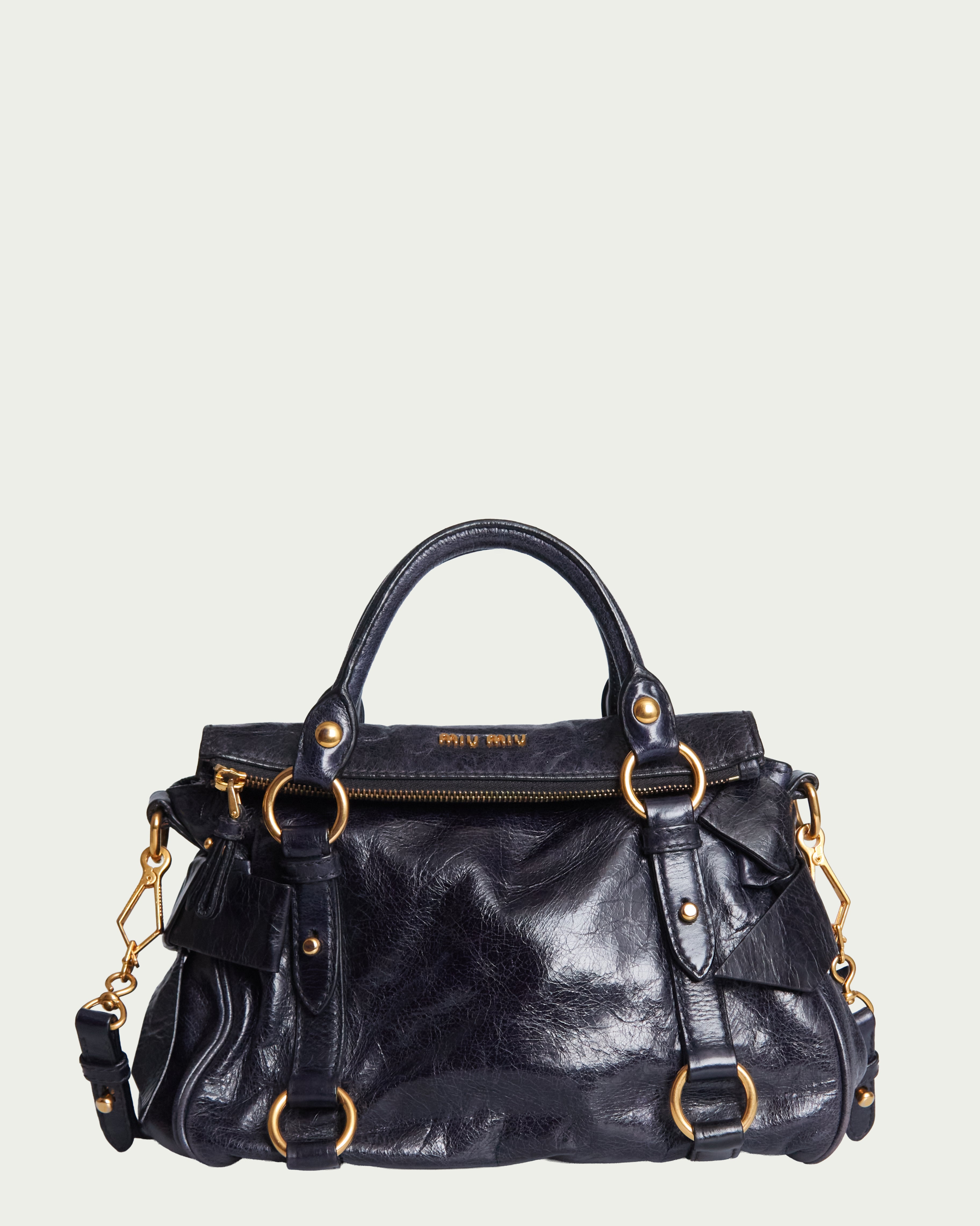 Miu Miu Vitello Lux Bow Bag Mini