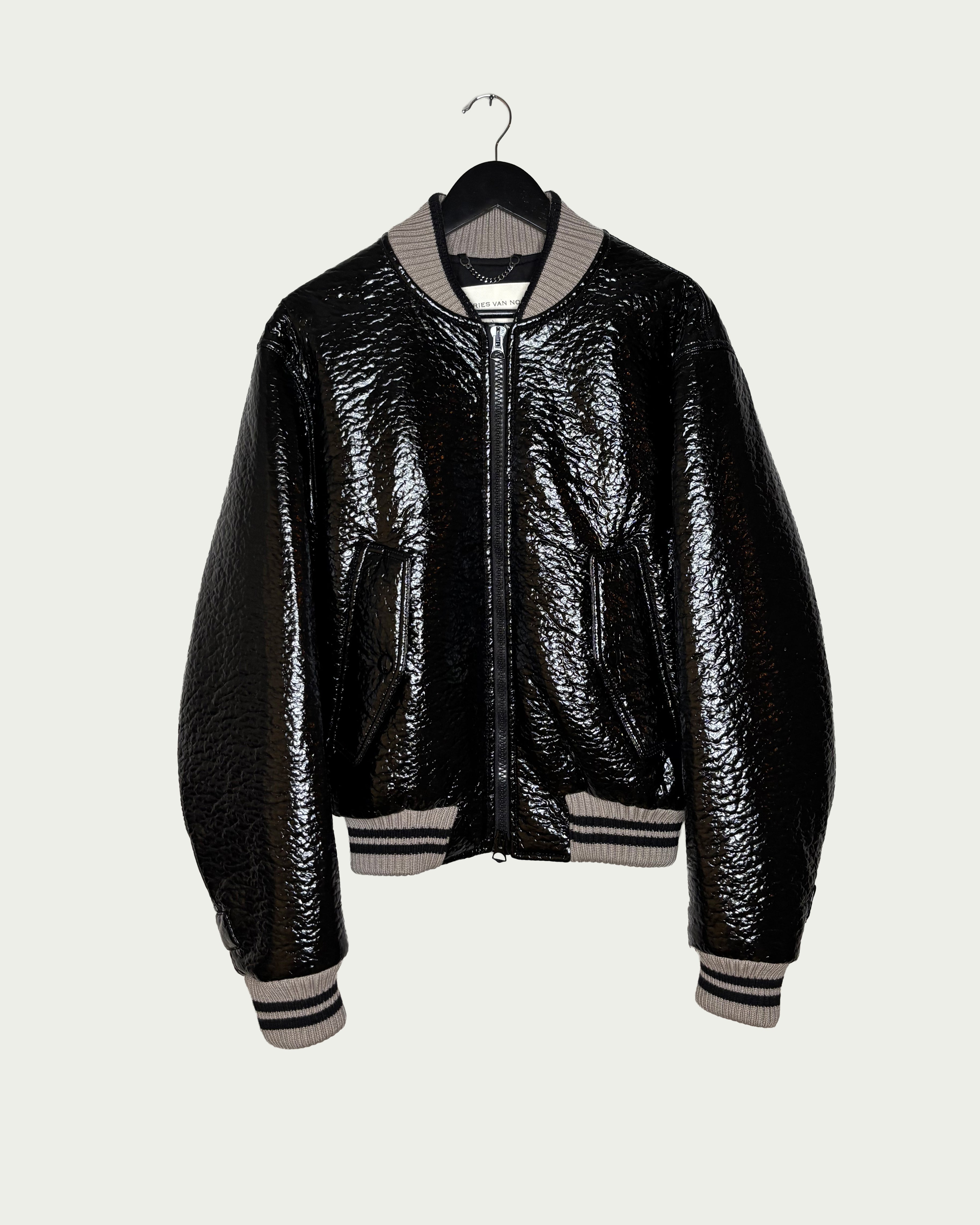 Dries Van Noten F/W 2023 Glossy Back-Zip Bomber