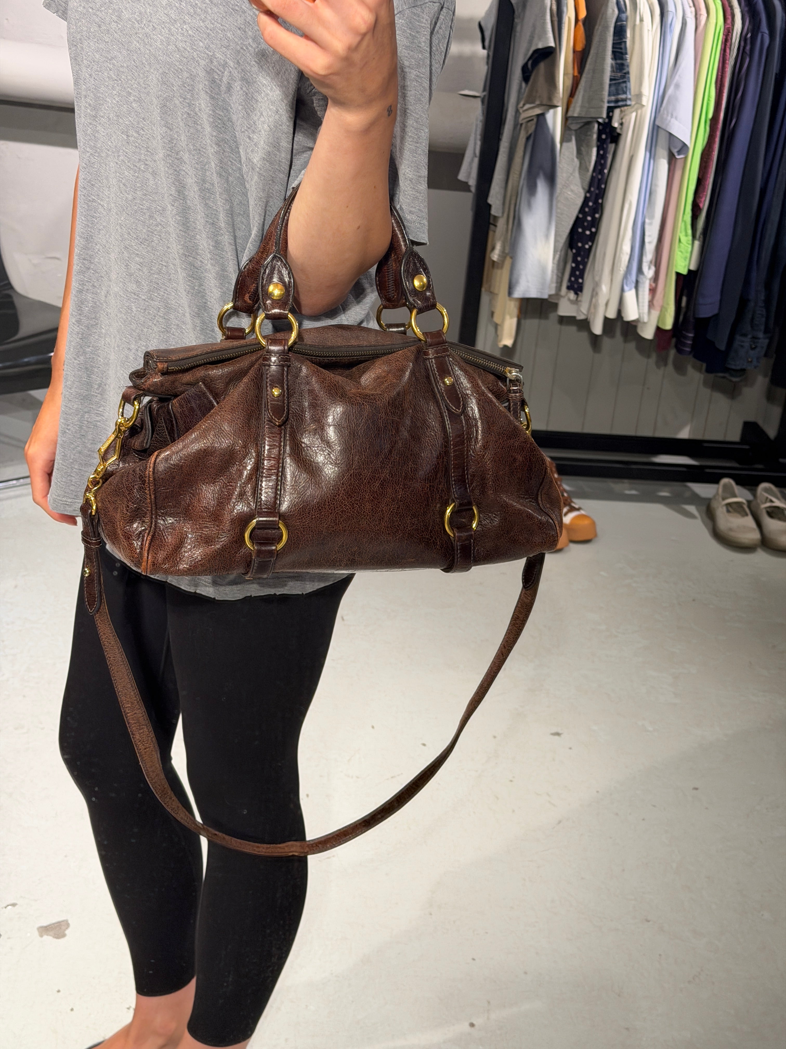 Miu Miu Vitello Lux Bow