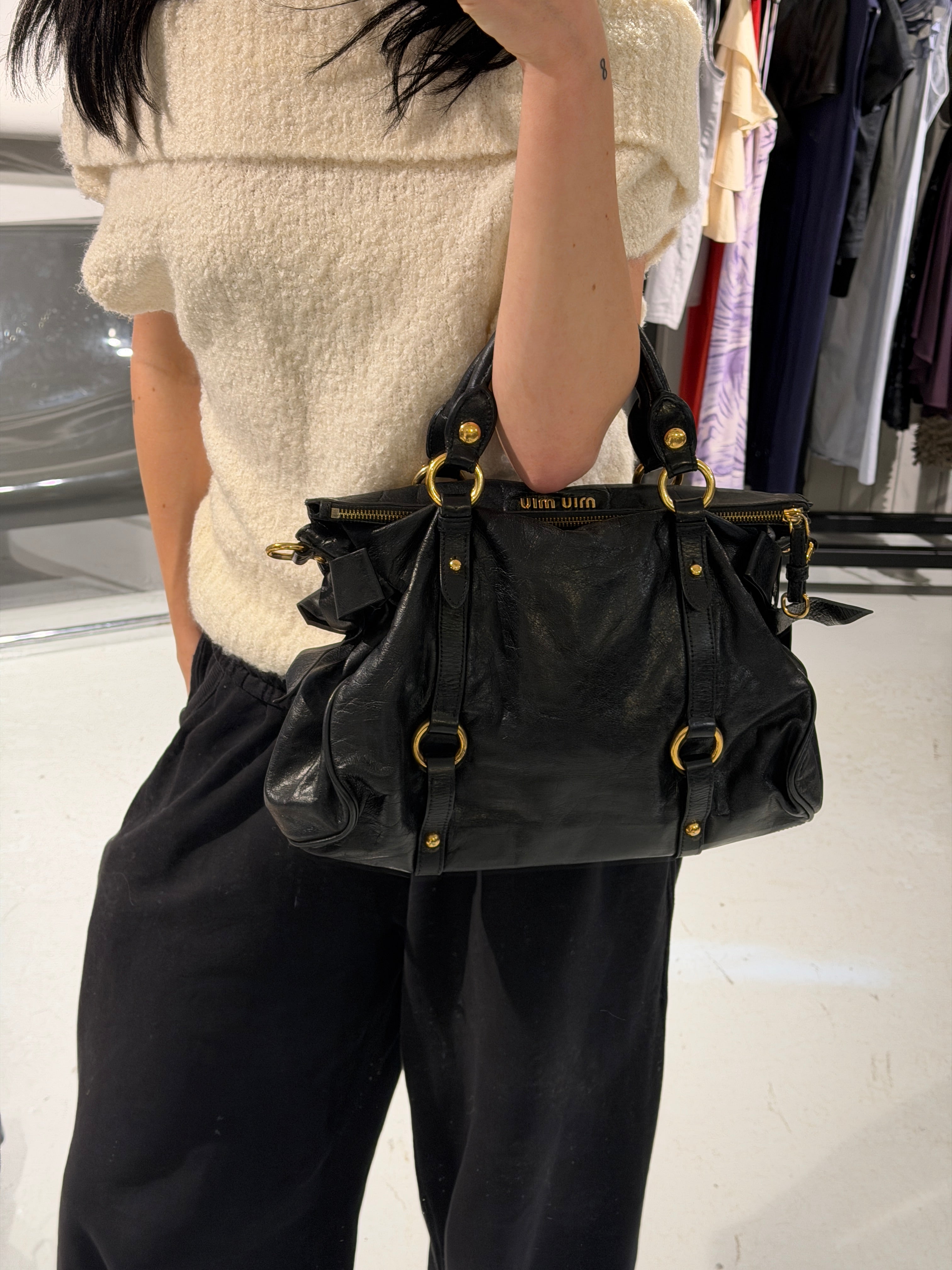 Miu Miu Vitello Lux Bow