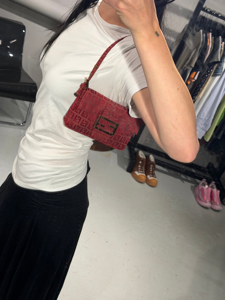 Fendi Zucca Mini Mamma Baguette Bag