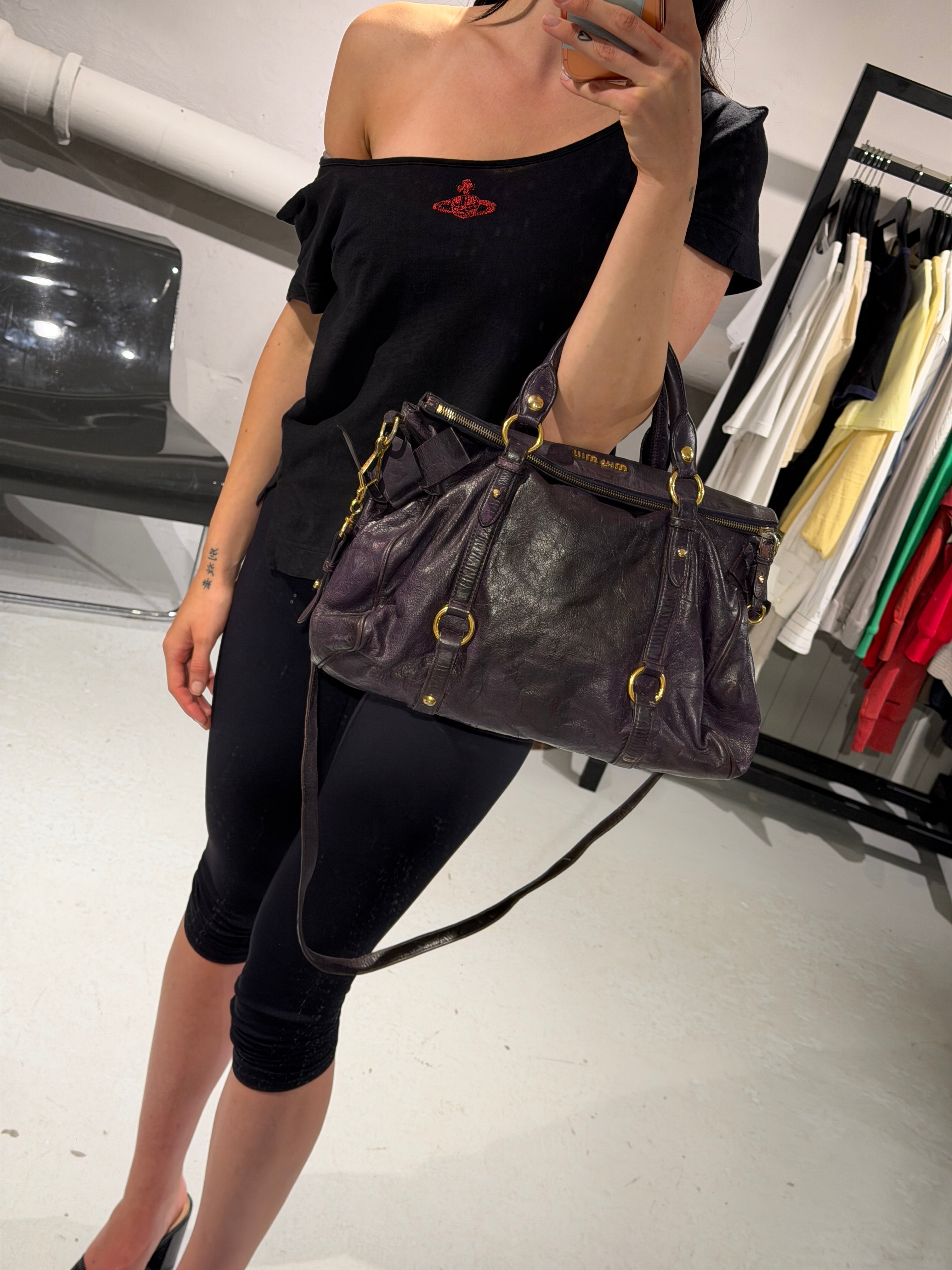 Miu Miu Vitello Lux Bow