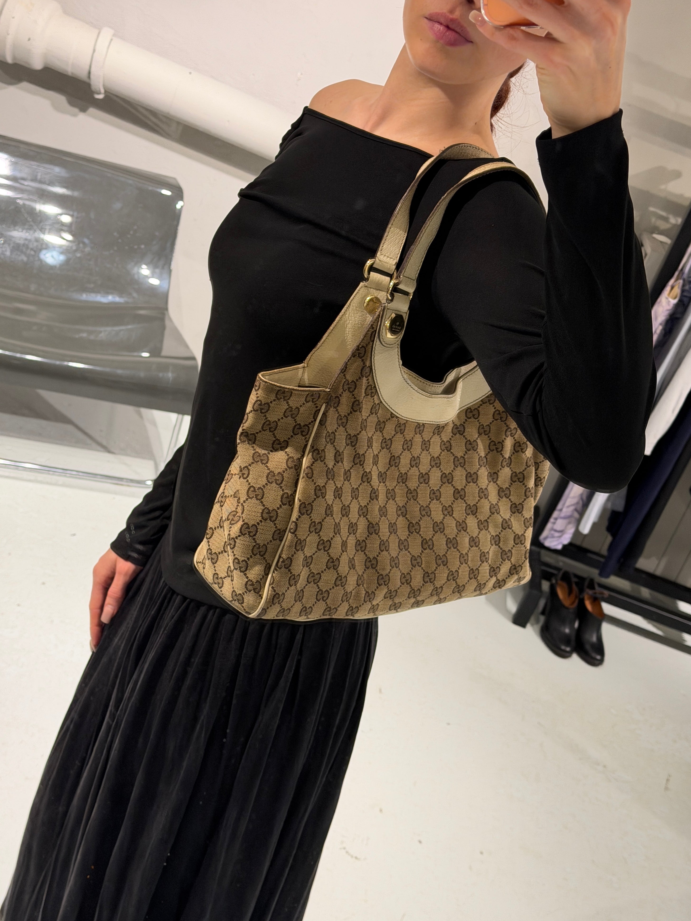 Gucci Canvas Hobo Bag