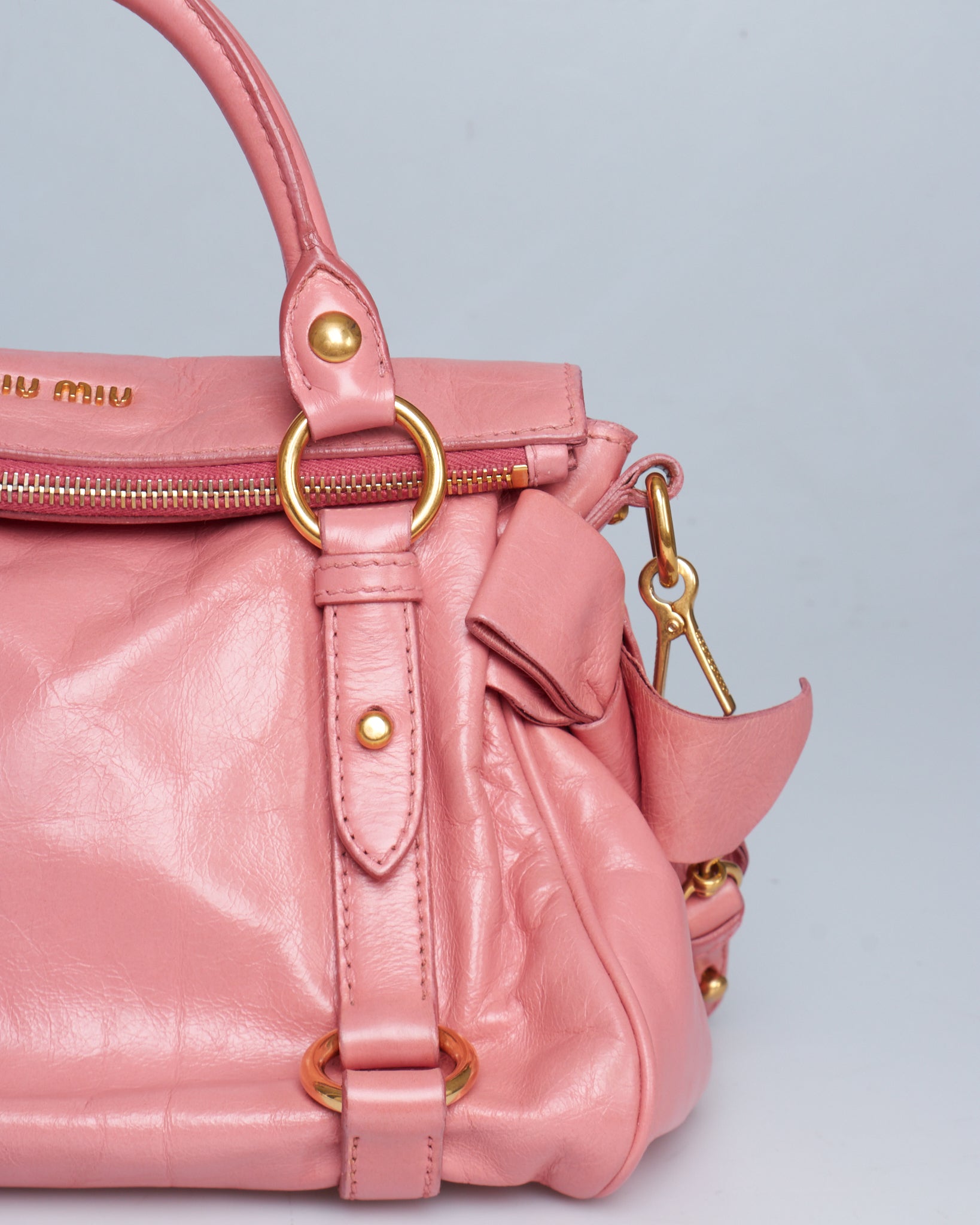 Miu Miu Vitello Lux Bow Mini