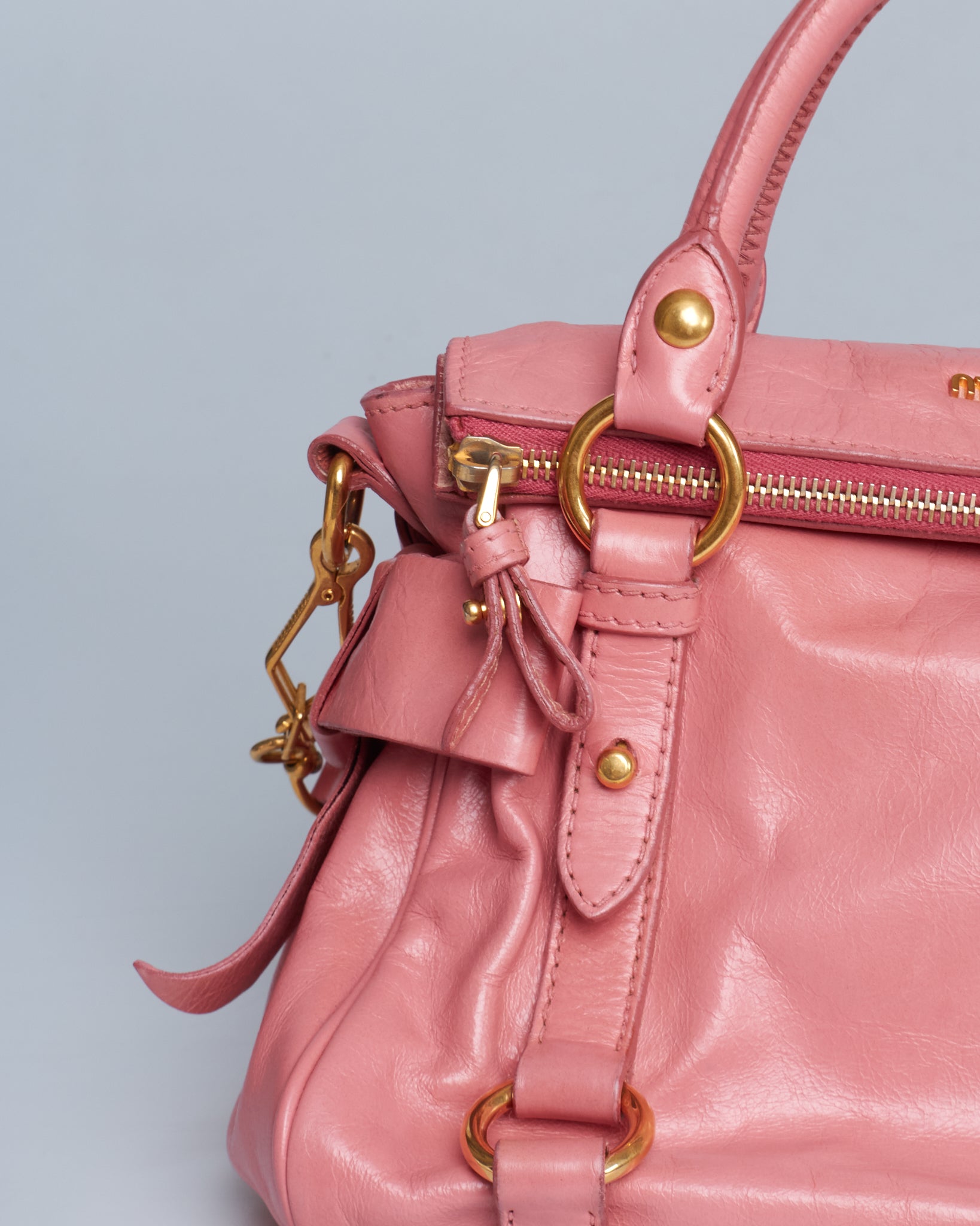 Miu Miu Vitello Lux Bow Mini
