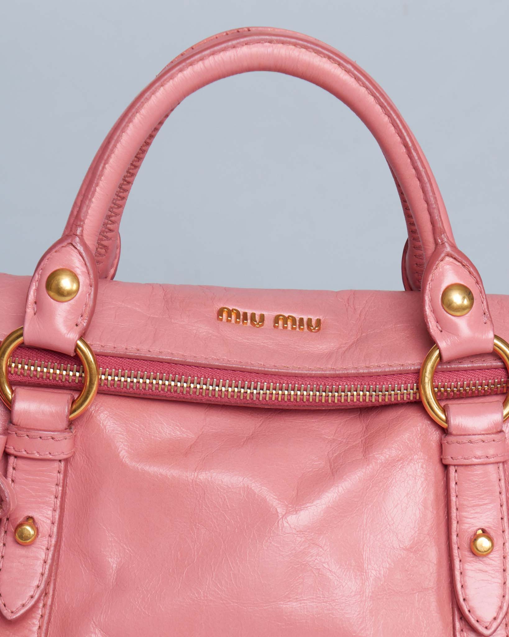 Miu Miu Vitello Lux Bow Mini