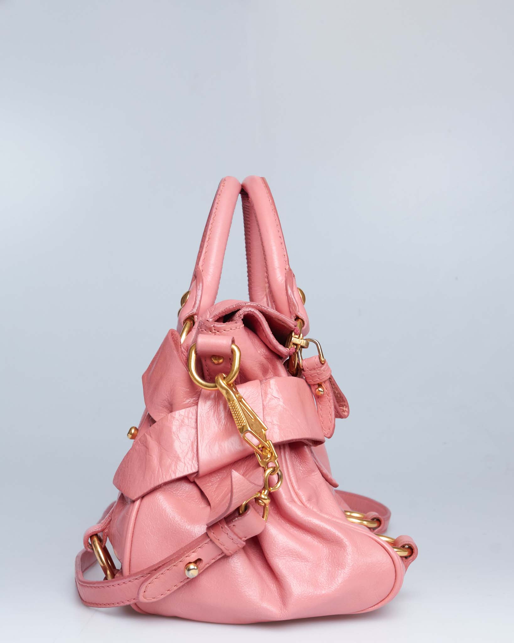 Miu Miu Vitello Lux Bow Mini