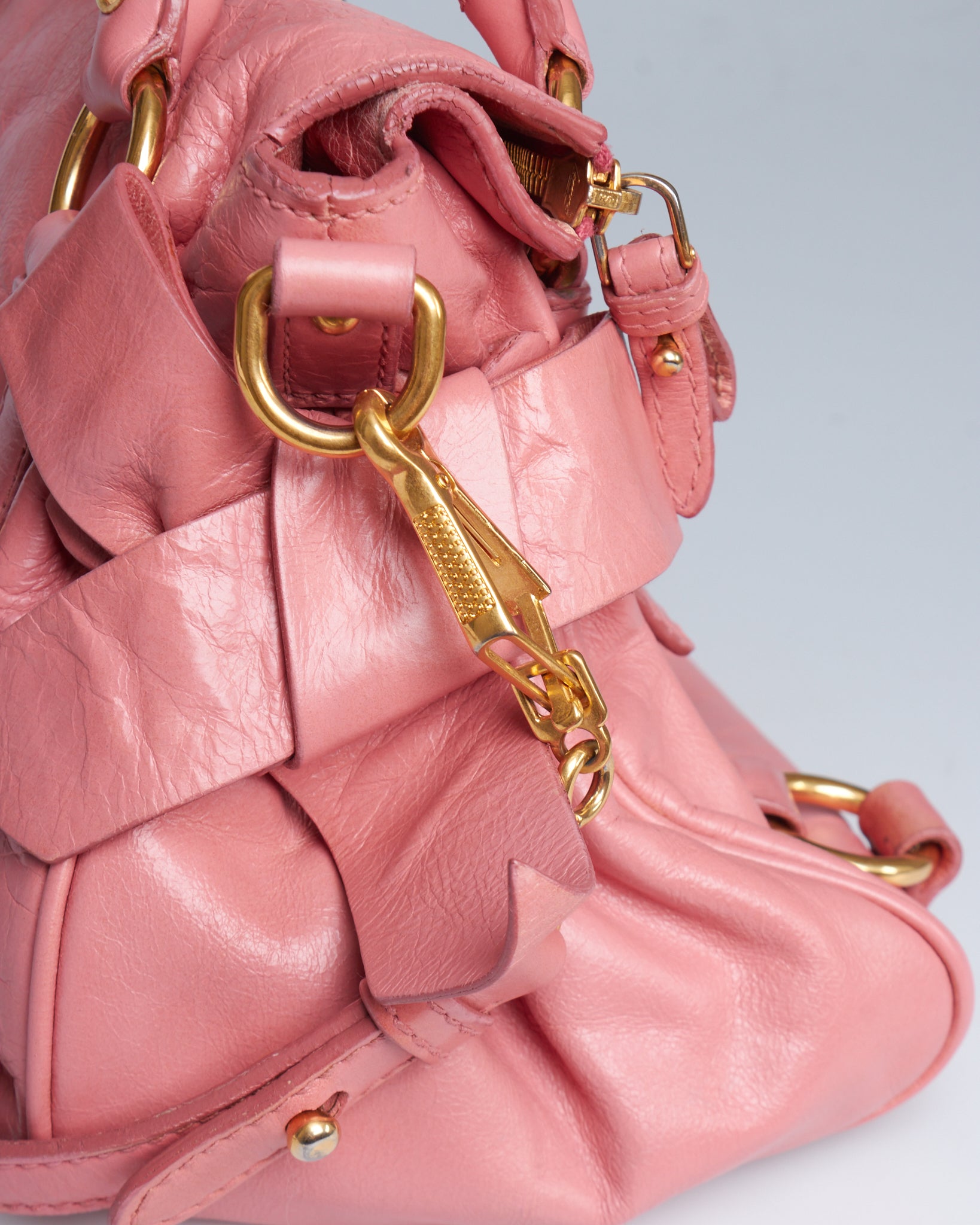 Miu Miu Vitello Lux Bow Mini
