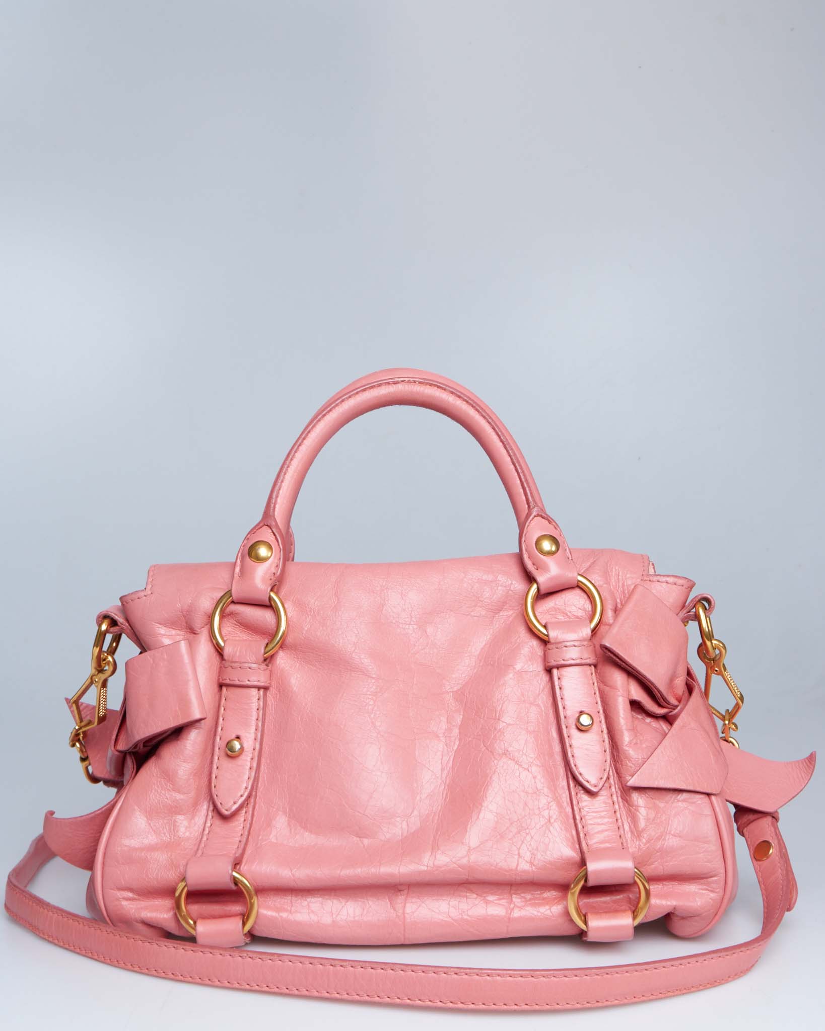 Miu Miu Vitello Lux Bow Mini