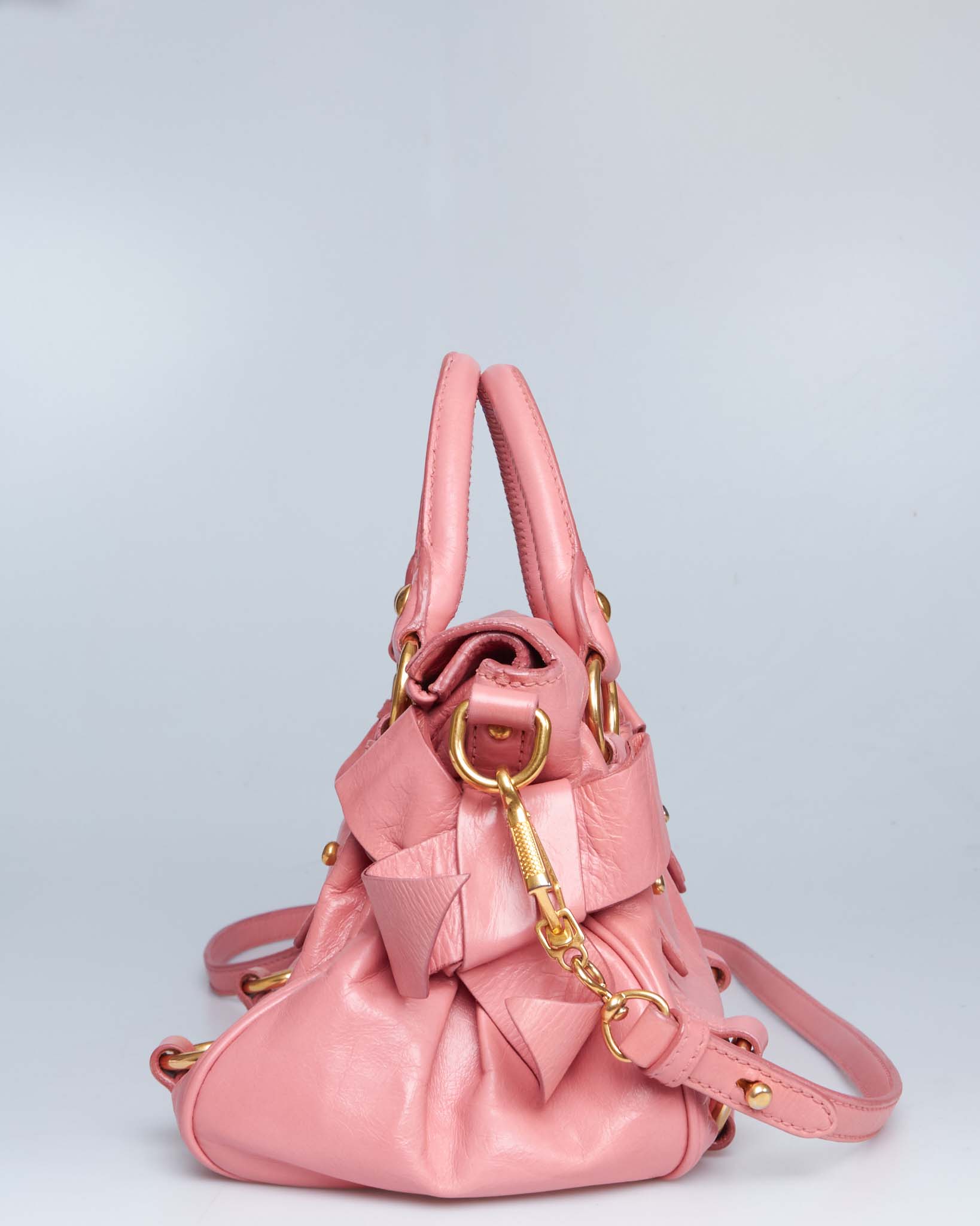 Miu Miu Vitello Lux Bow Mini
