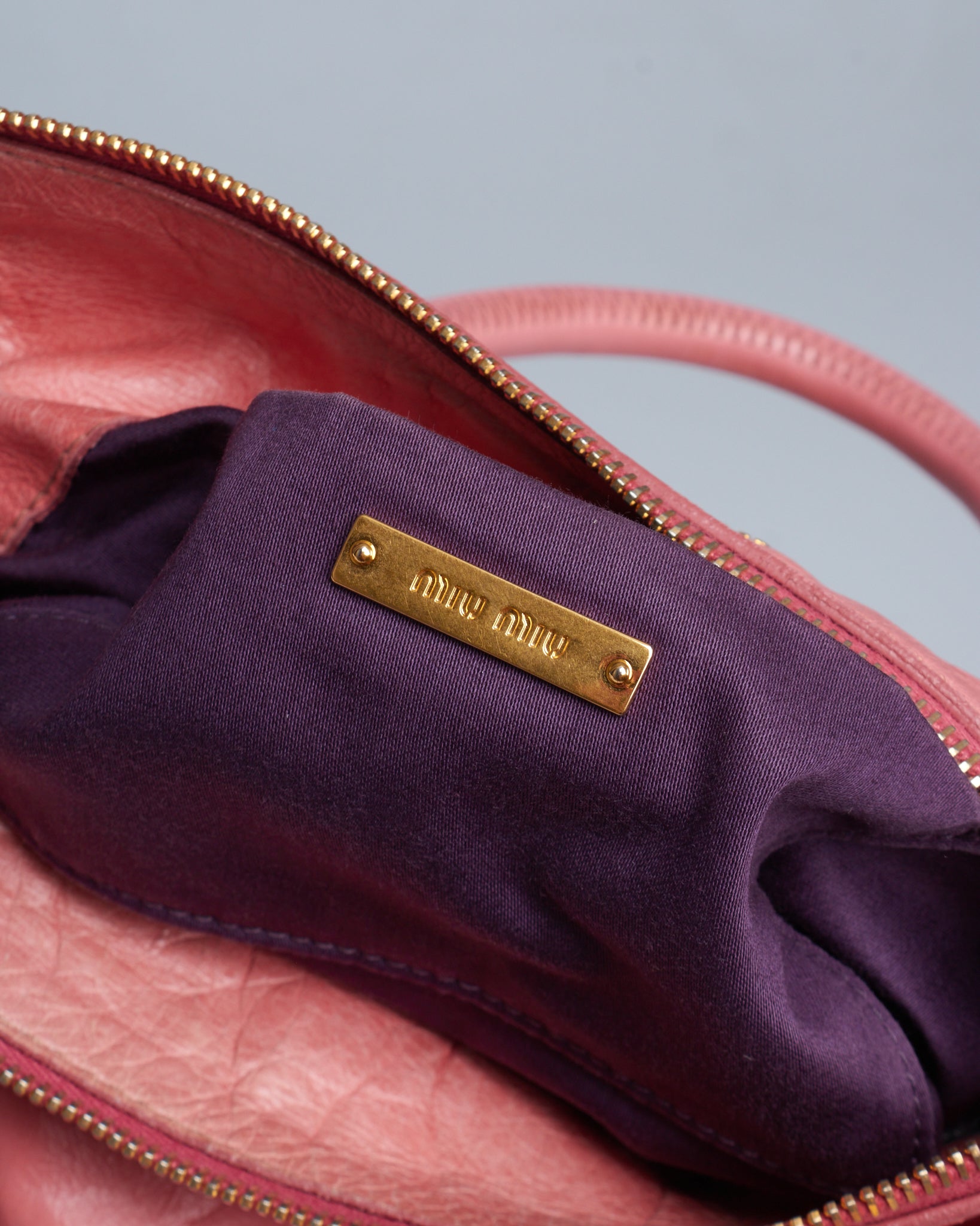 Miu Miu Vitello Lux Bow Mini