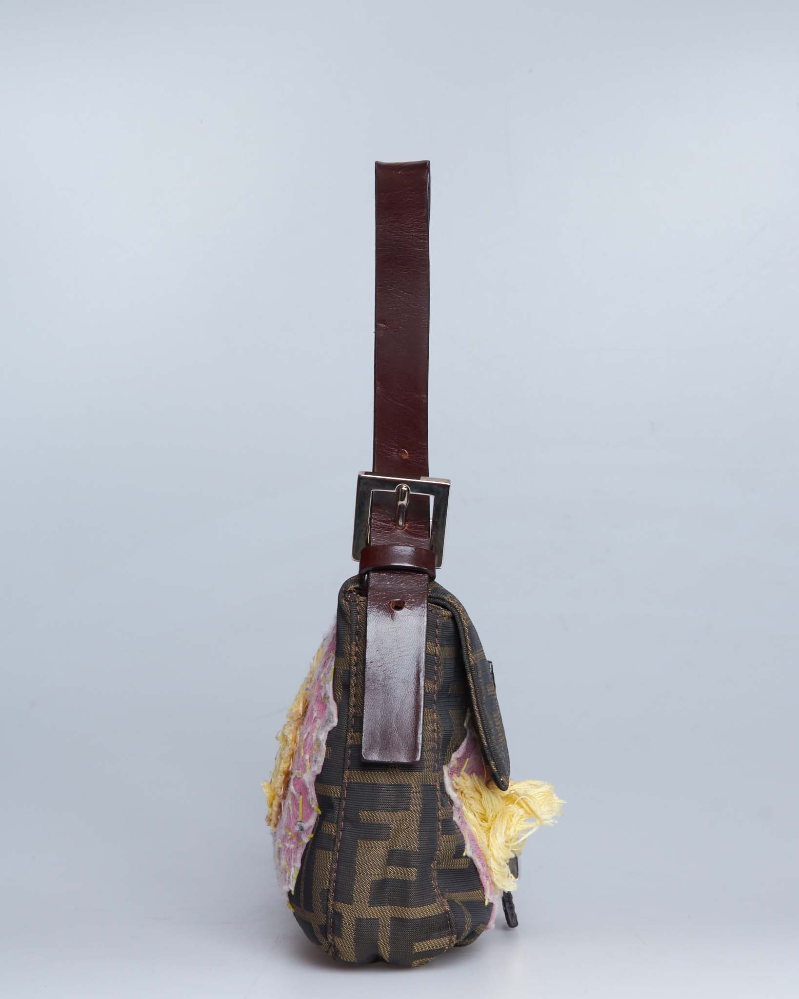 Fendi Patchwork Zucchino Baguette