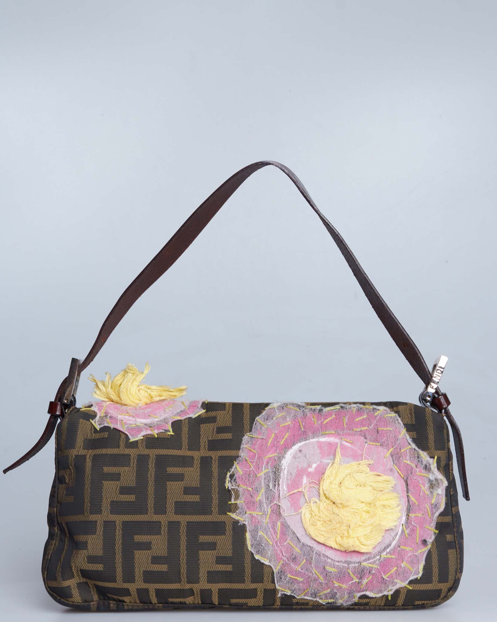 Fendi Patchwork Zucchino Baguette