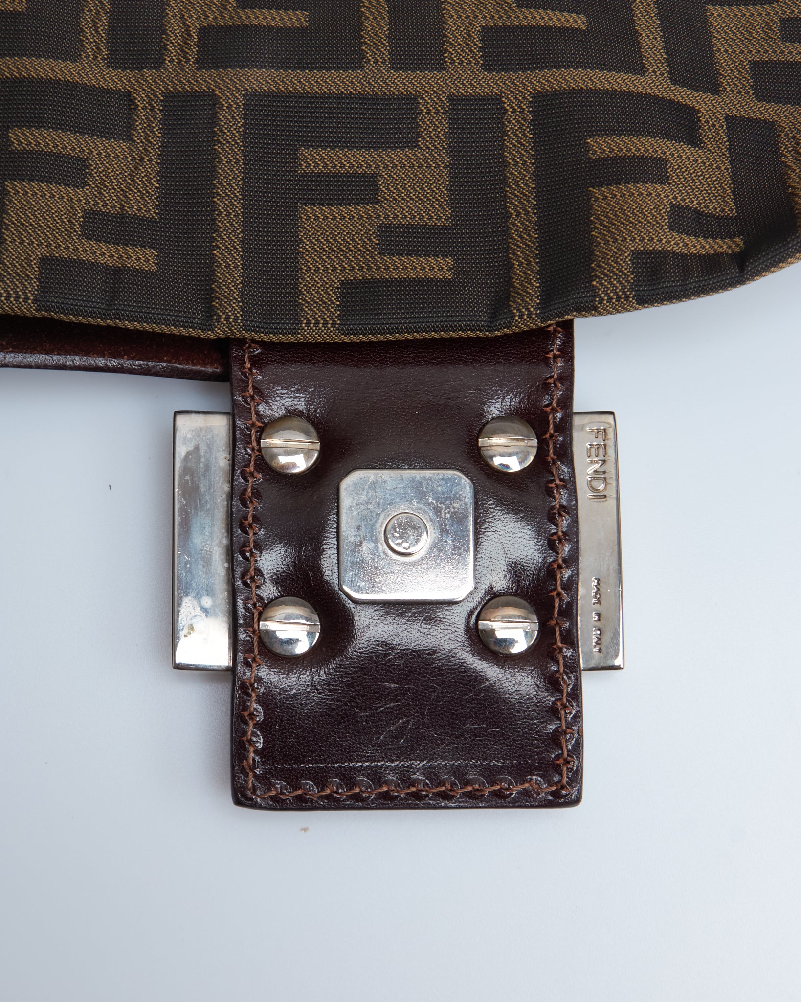 Fendi Patchwork Zucchino Baguette
