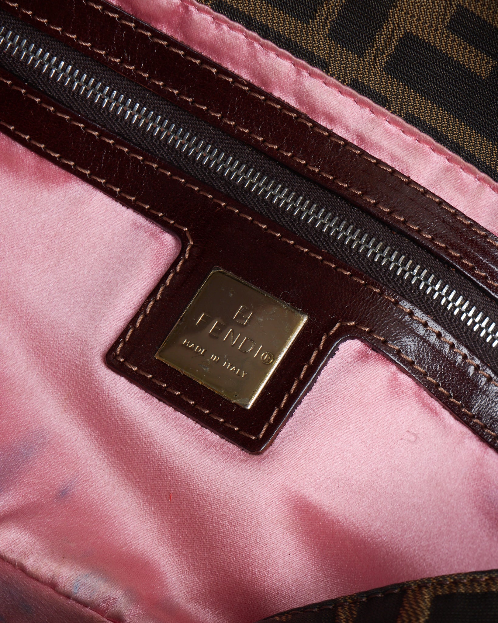 Fendi Patchwork Zucchino Baguette
