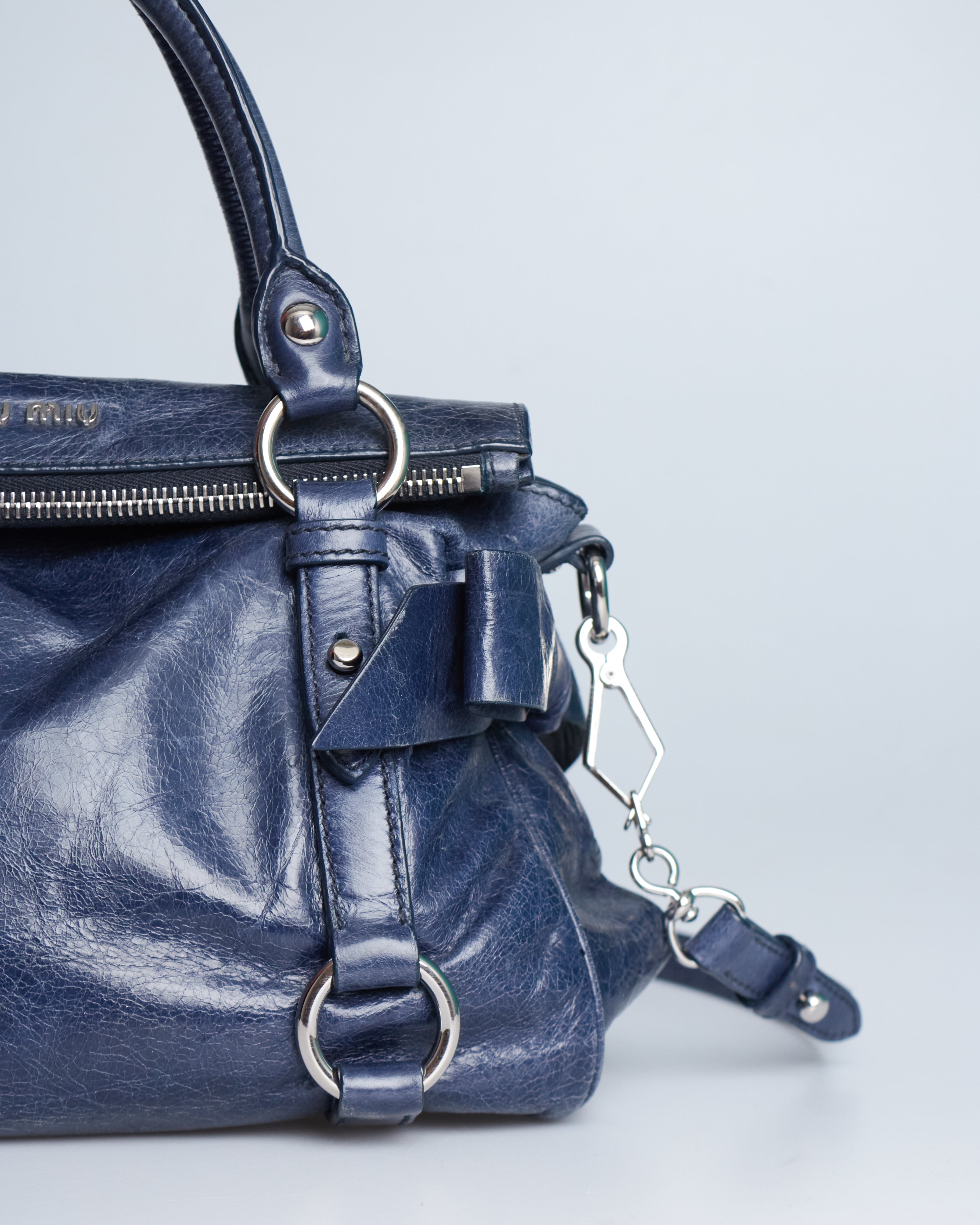 Miu Miu Vitello Lux Bow Mini