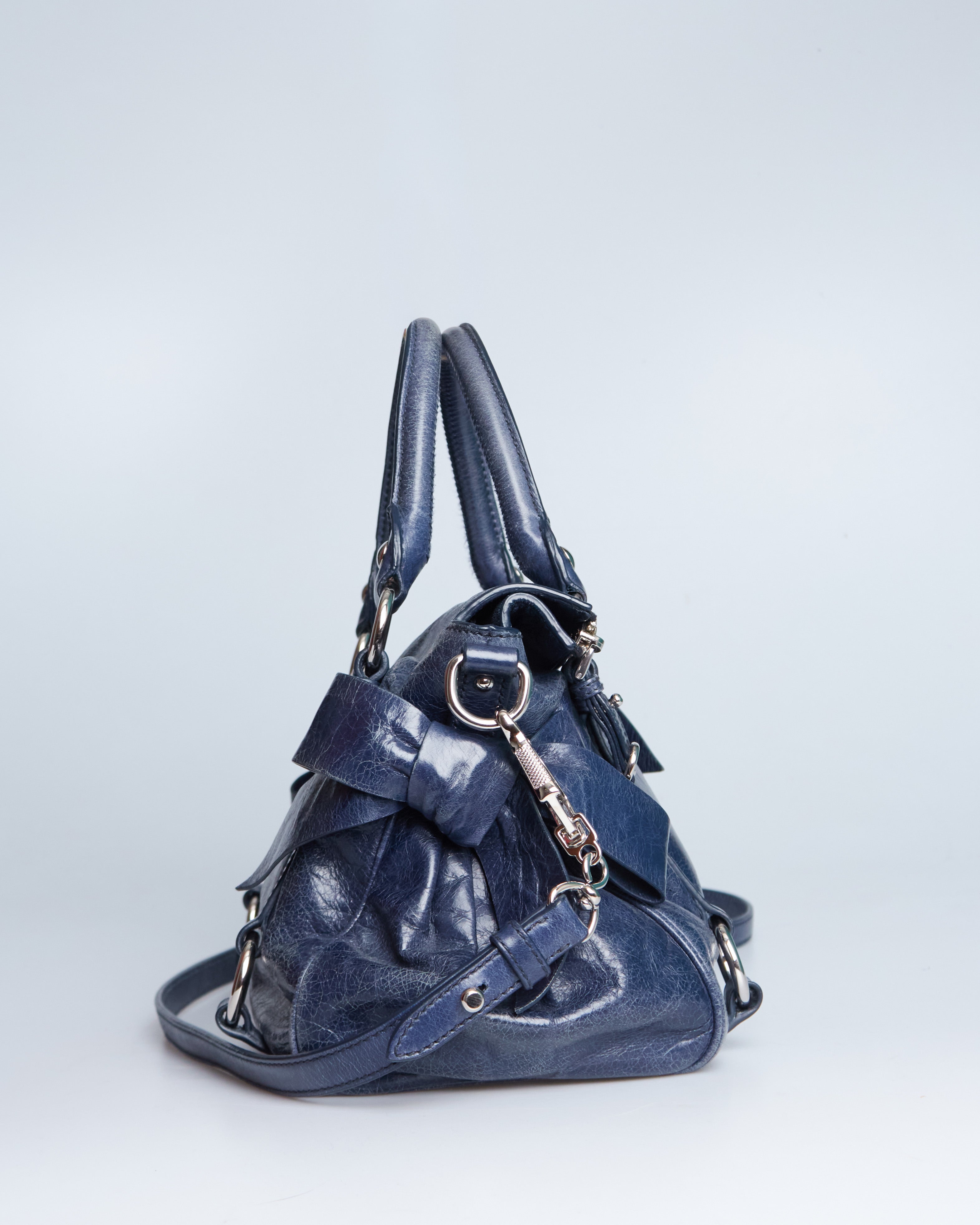 Miu Miu Vitello Lux Bow Mini