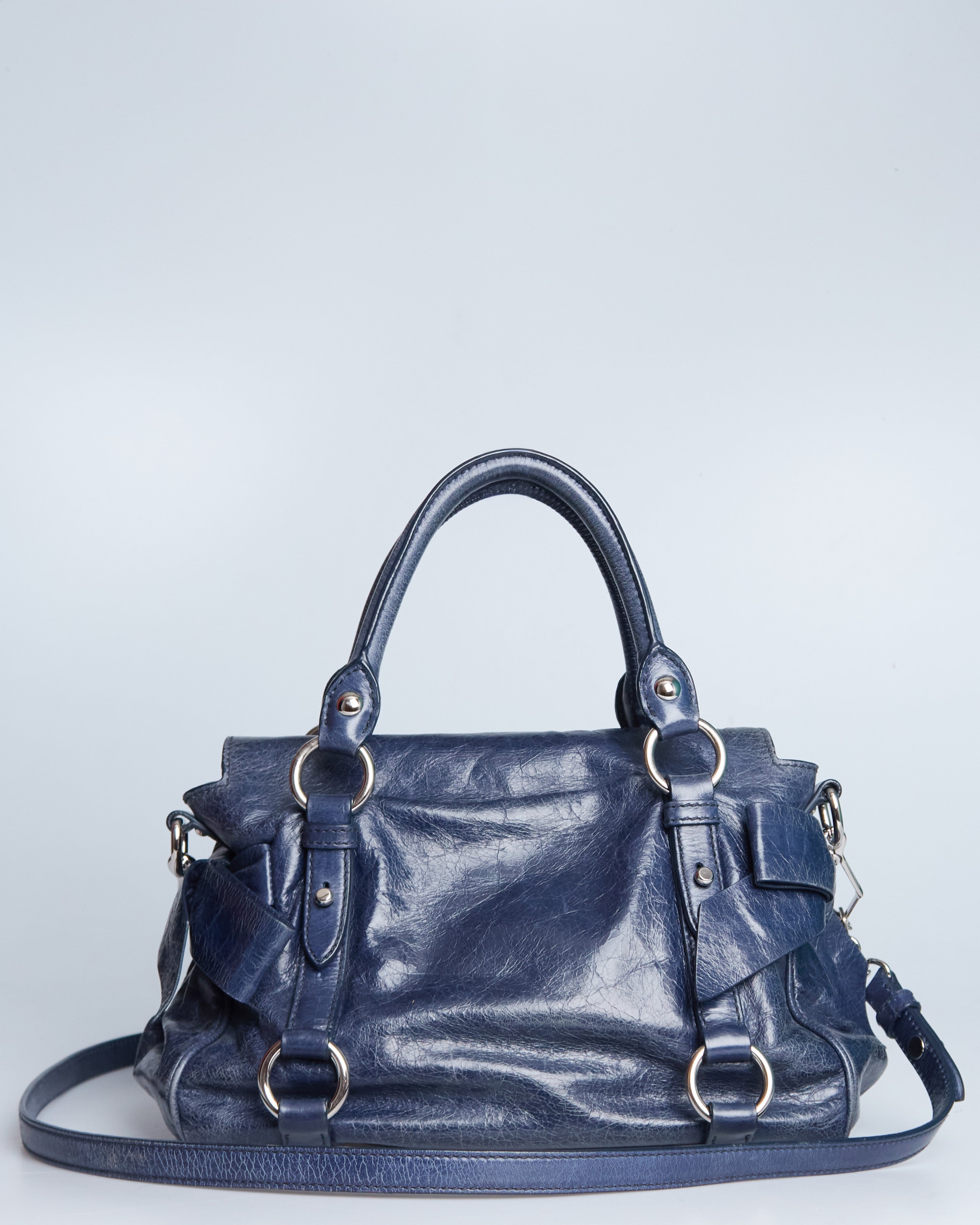 Miu Miu Vitello Lux Bow Mini