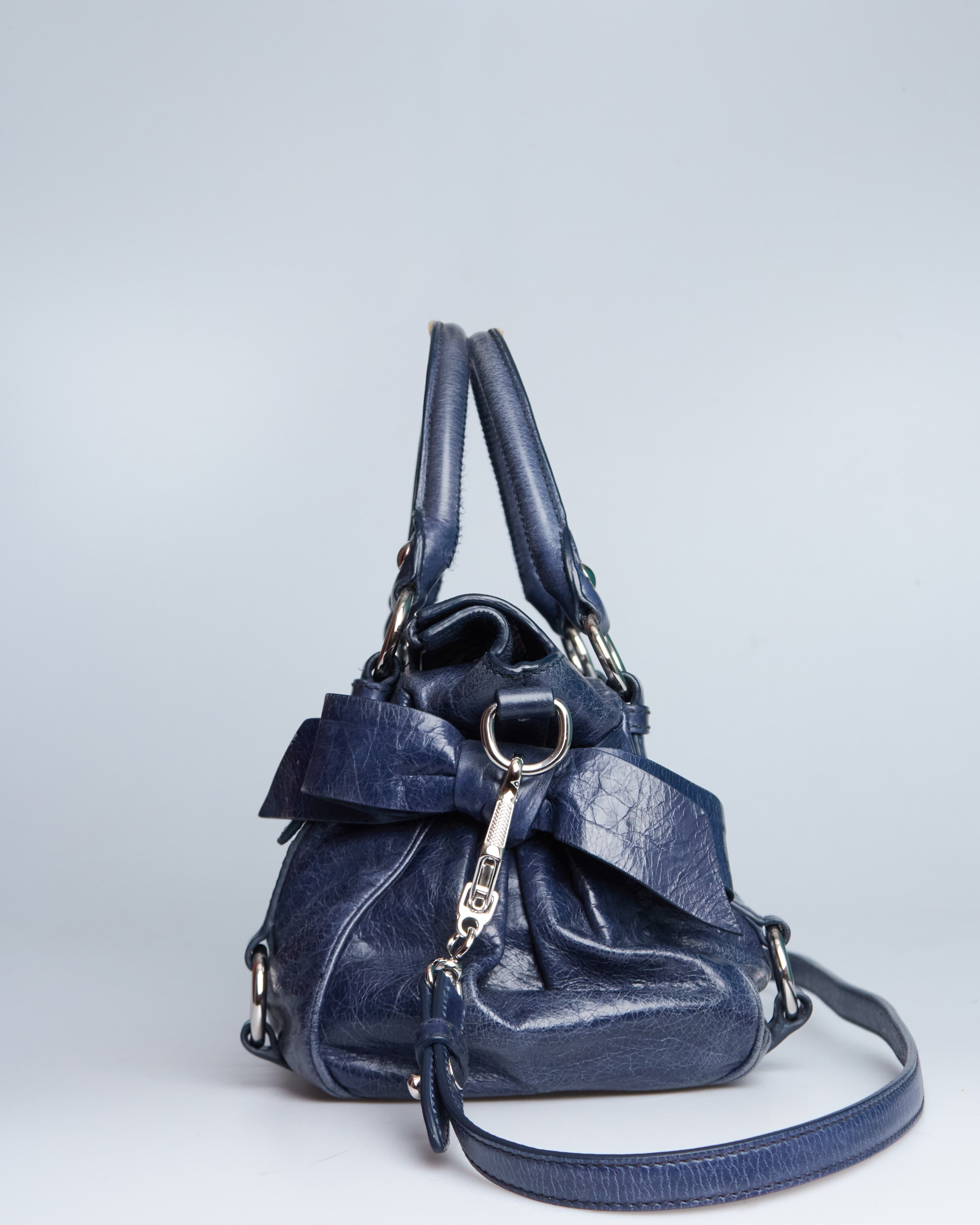 Miu Miu Vitello Lux Bow Mini