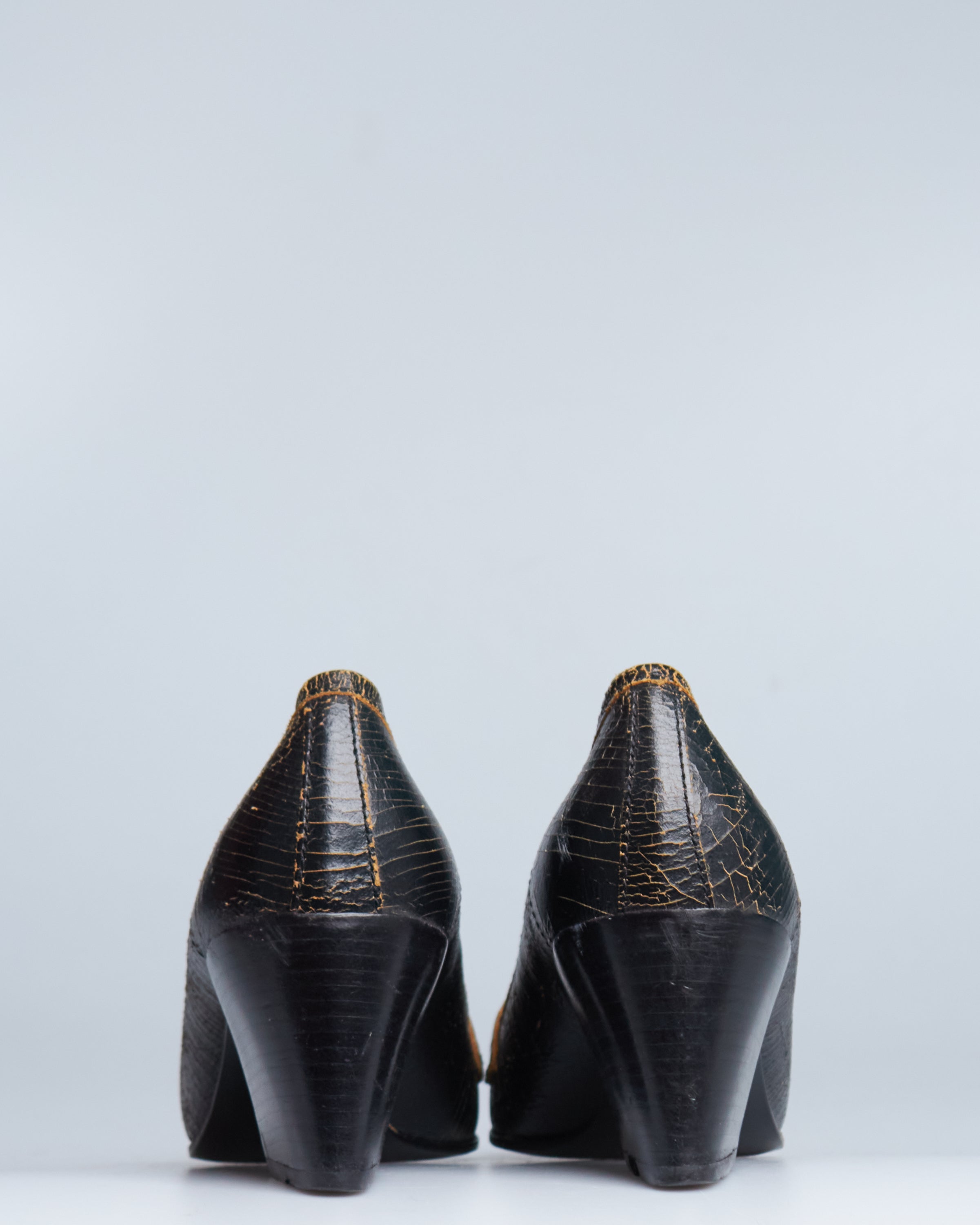 Miu Miu distressed leather loafers