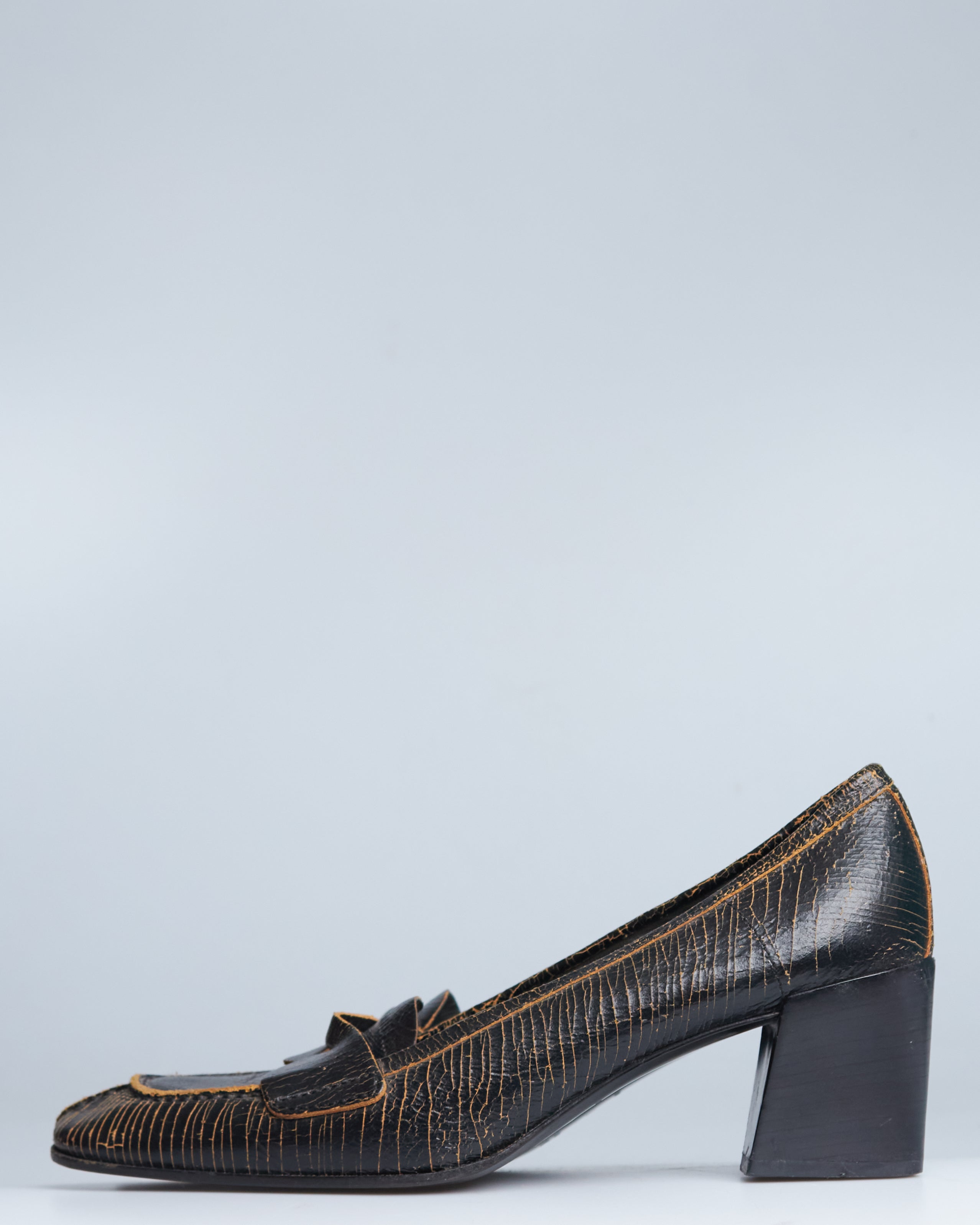 Miu Miu distressed leather loafers