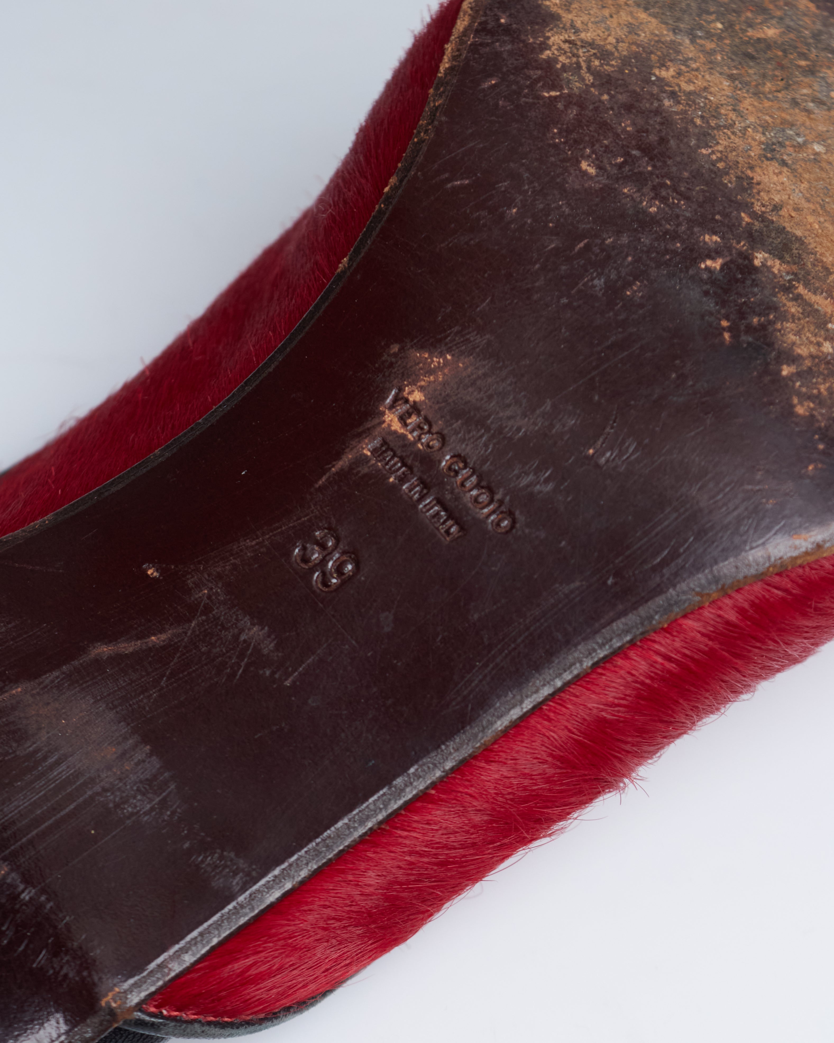 Ruffo pony hair mules