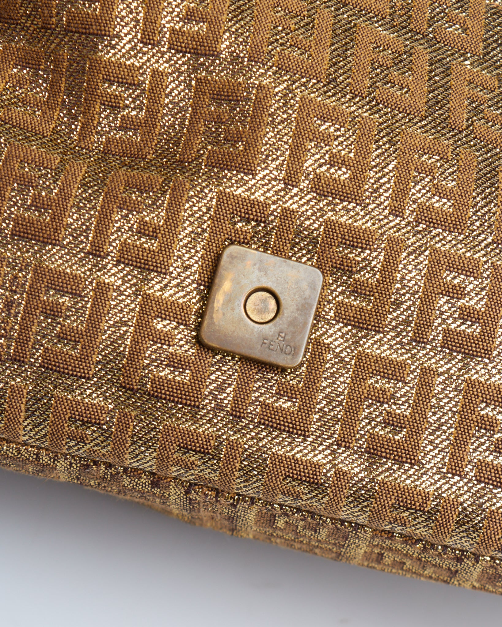 Fendi Metallic Zucca Mini Baguette