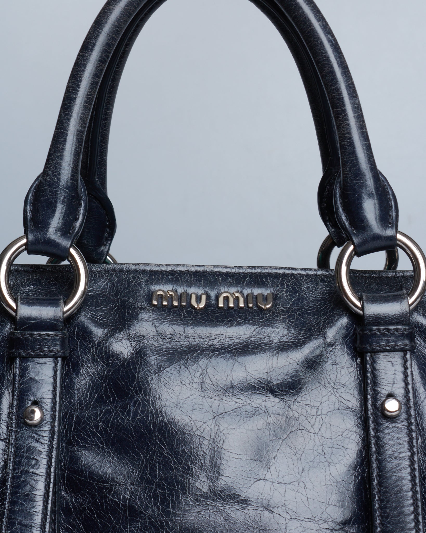 Miu Miu Vitello Lux Bow Tote