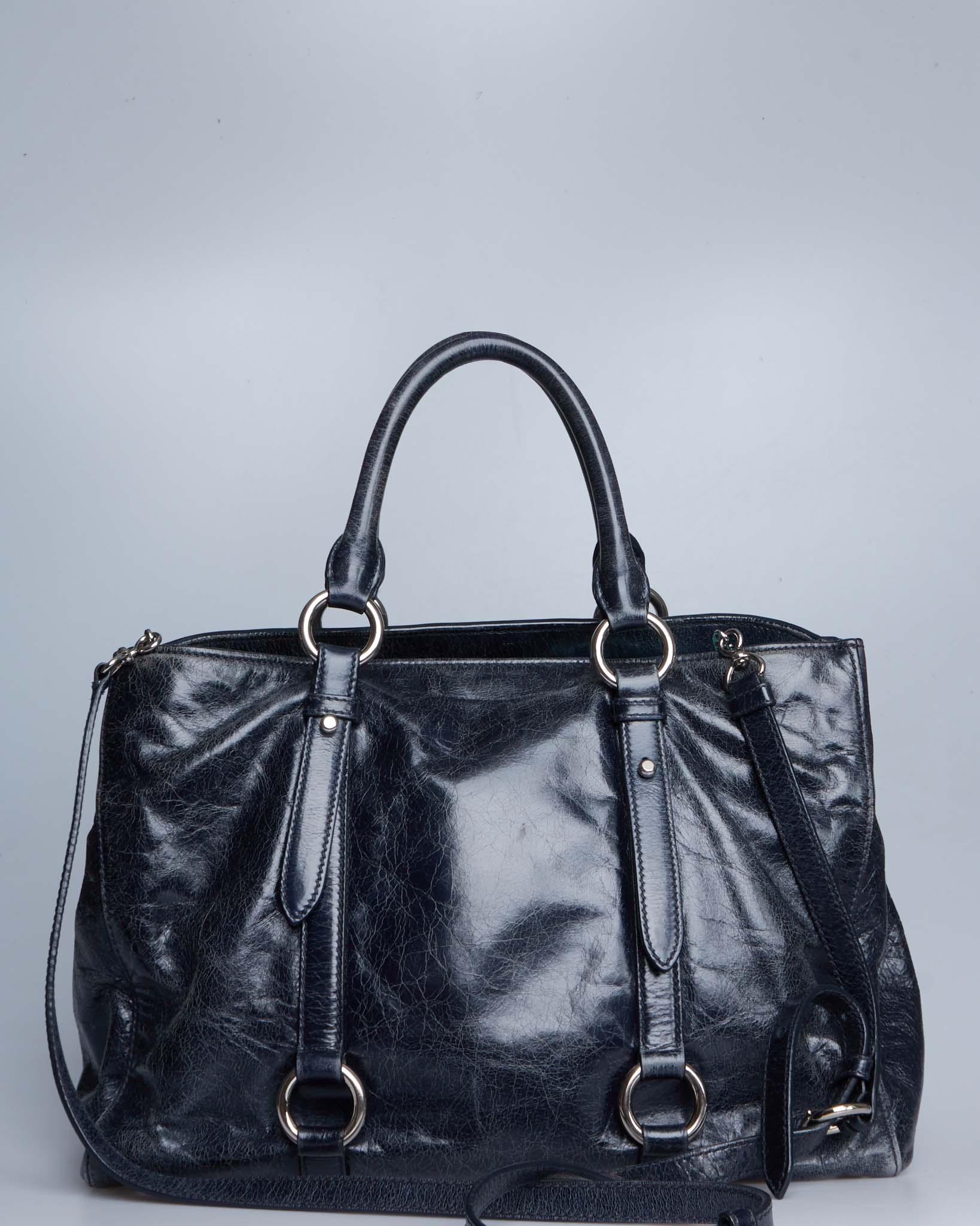 Miu Miu Vitello Lux Bow Tote