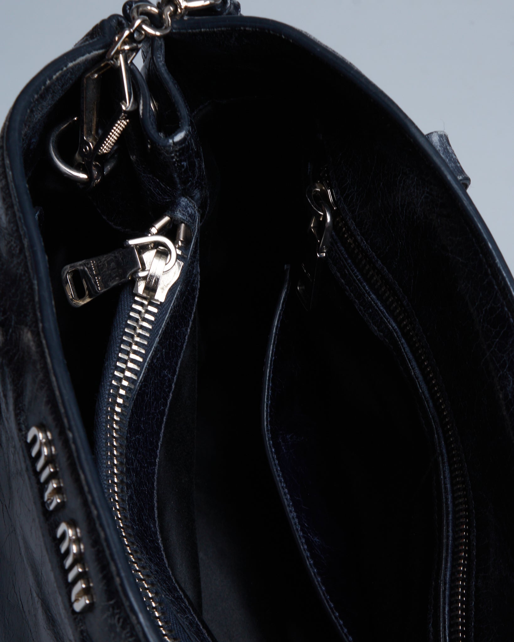 Miu Miu Vitello Lux Bow Tote