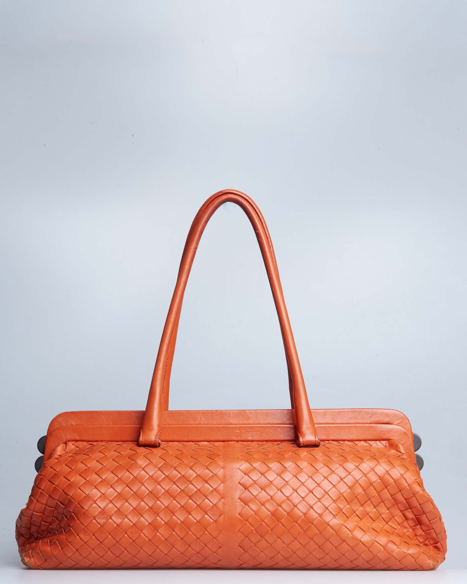 Bottega Veneta Intrecciato Kiss Lock East West Shoulderbag