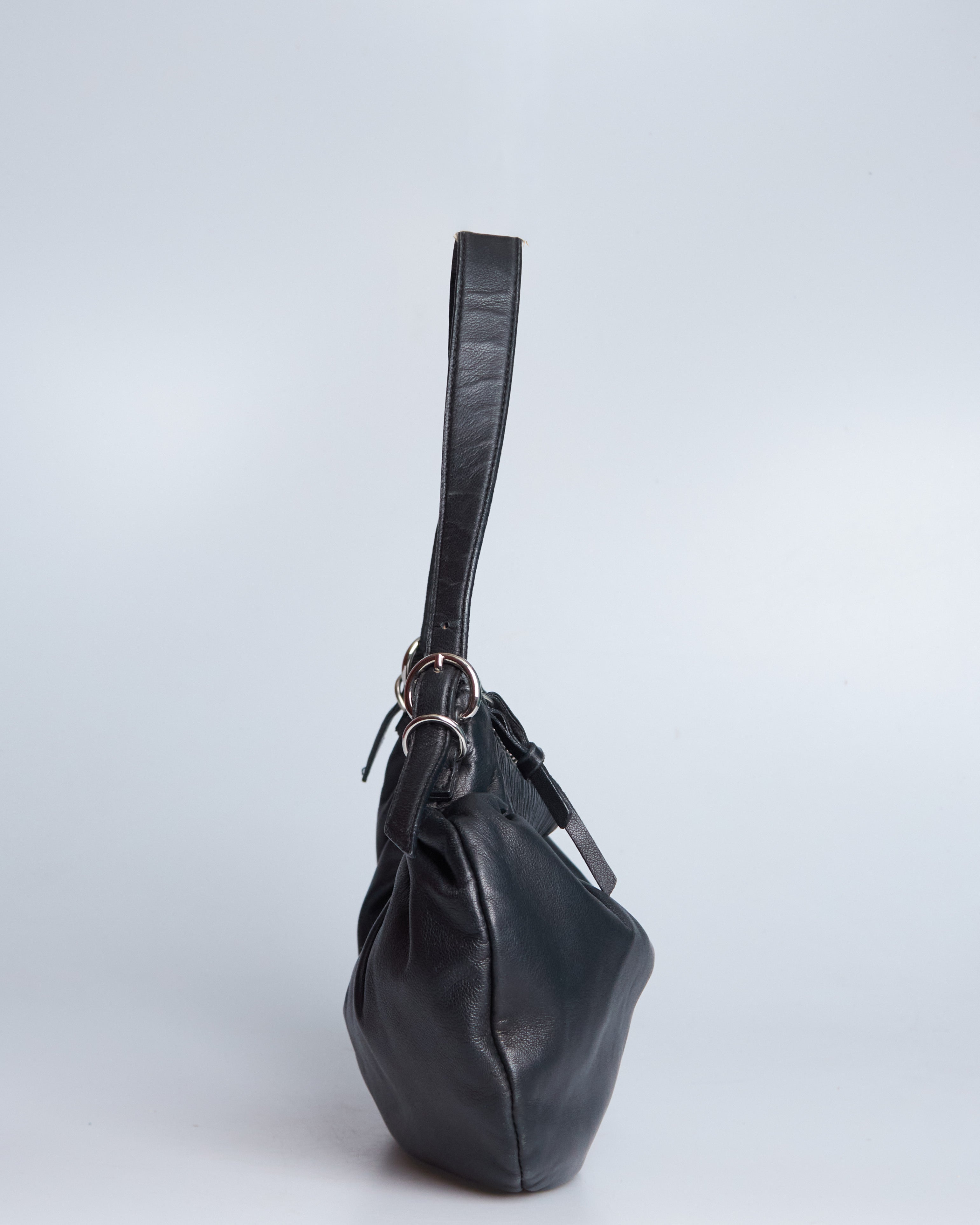Miu Miu Gathered Leather Hobo Bag