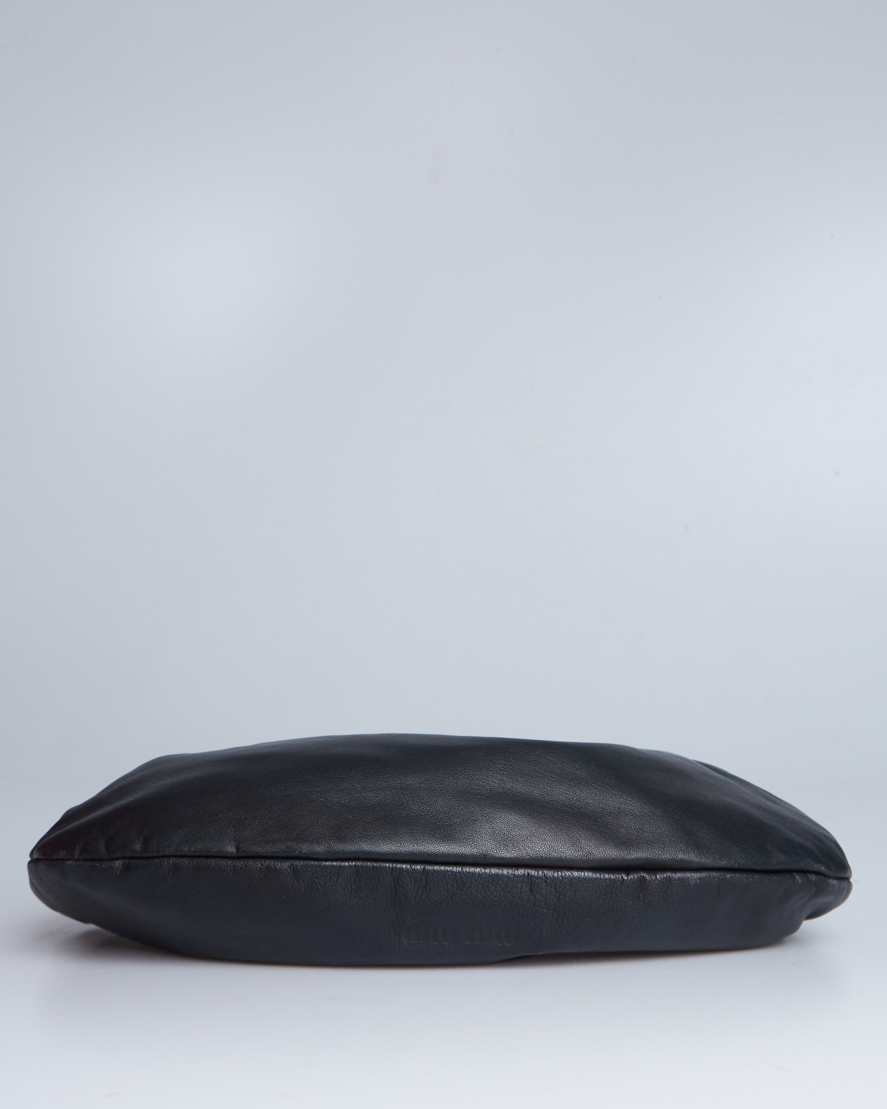 Miu Miu Gathered Leather Hobo Bag