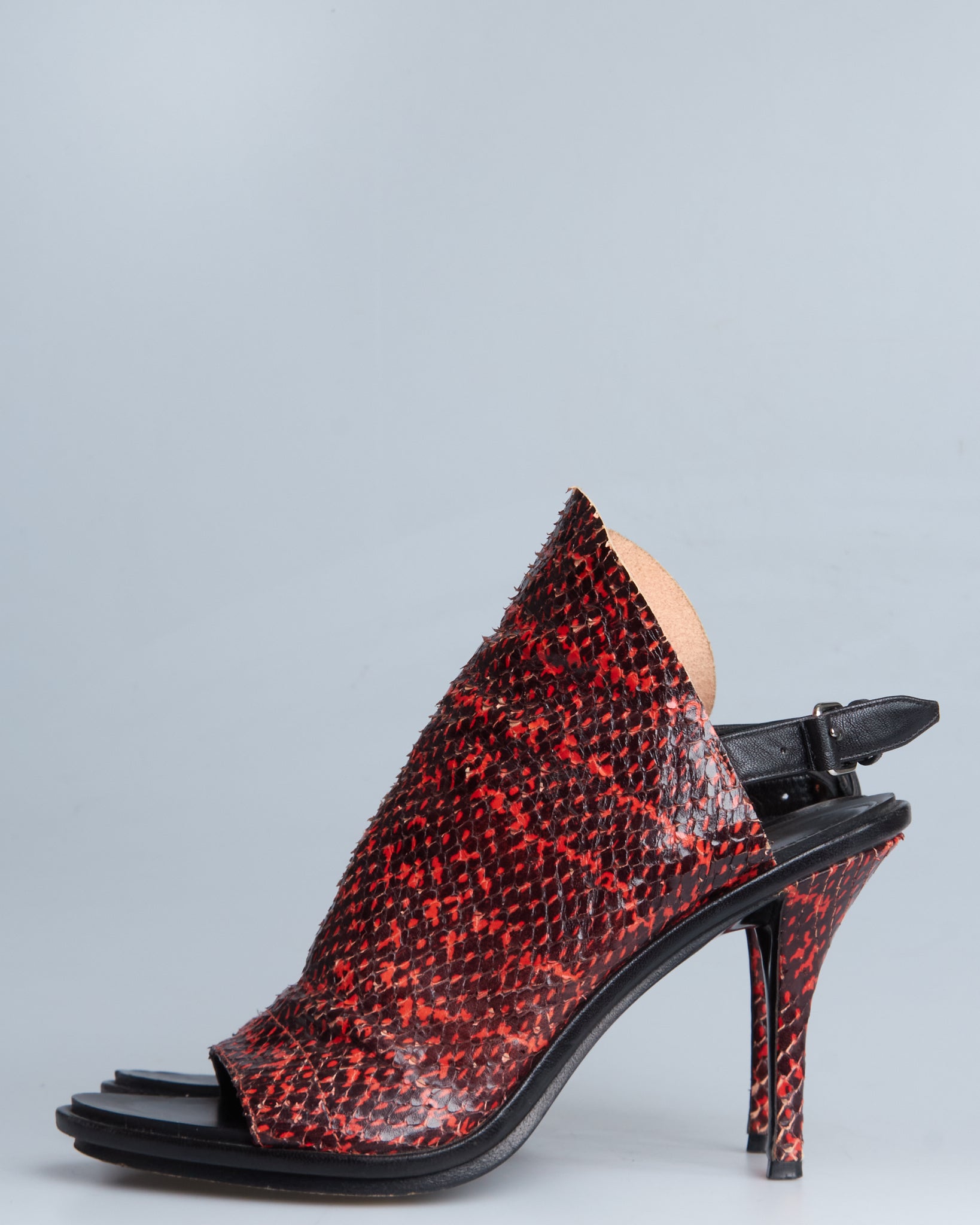 Balenciaga glove snake-embossed stiletto heels
