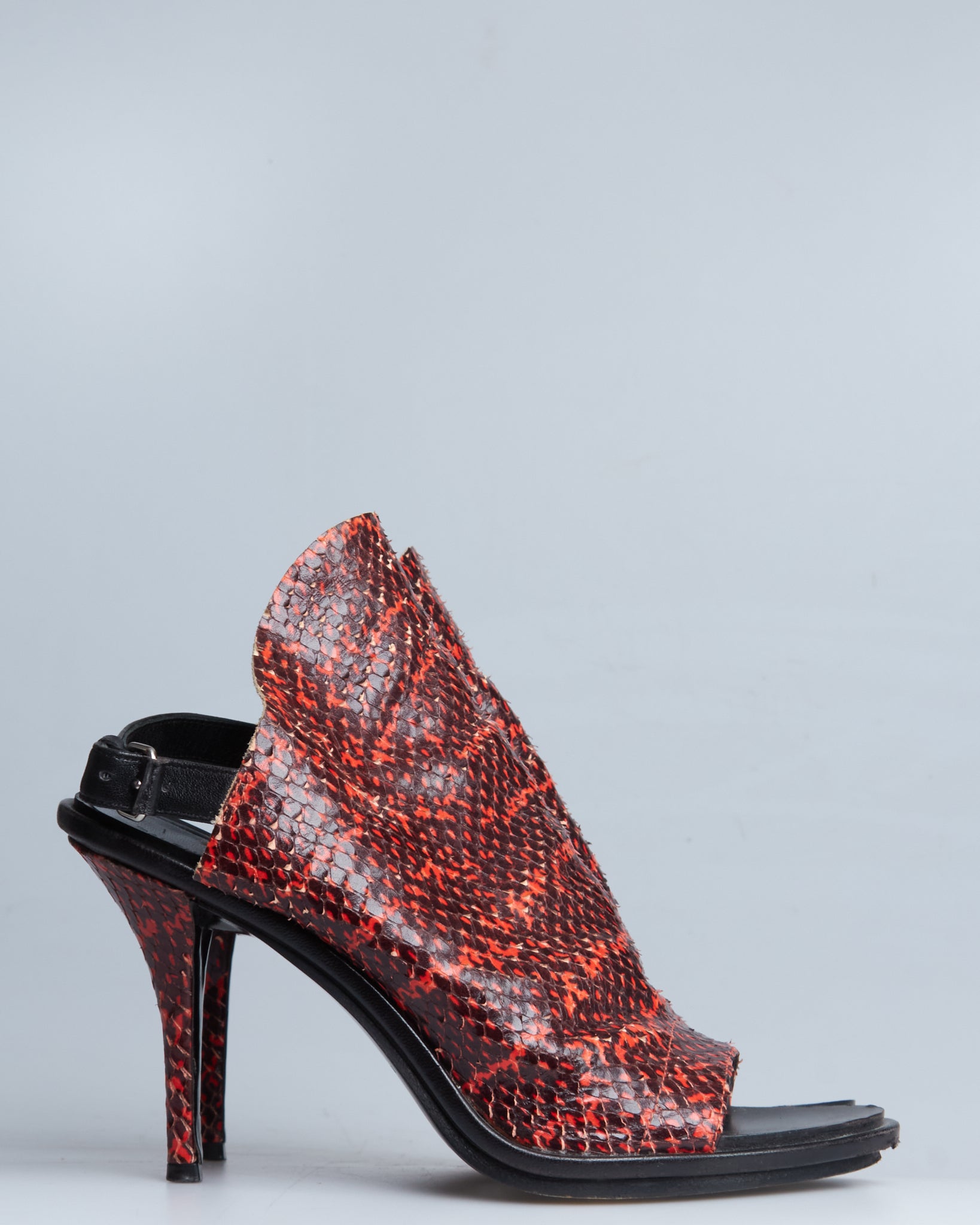 Balenciaga glove snake-embossed stiletto heels