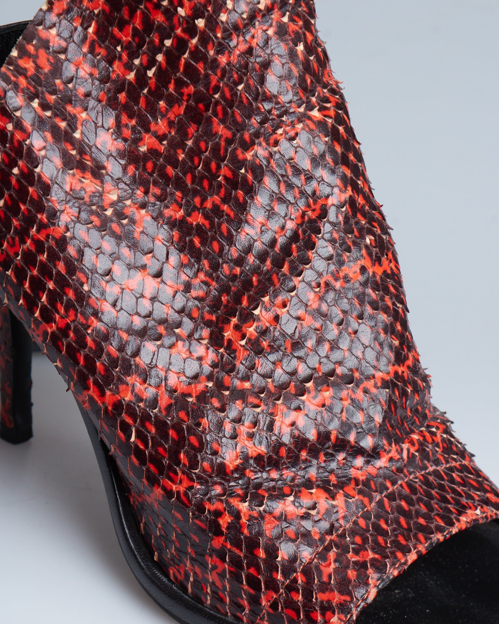 Balenciaga glove snake-embossed stiletto heels