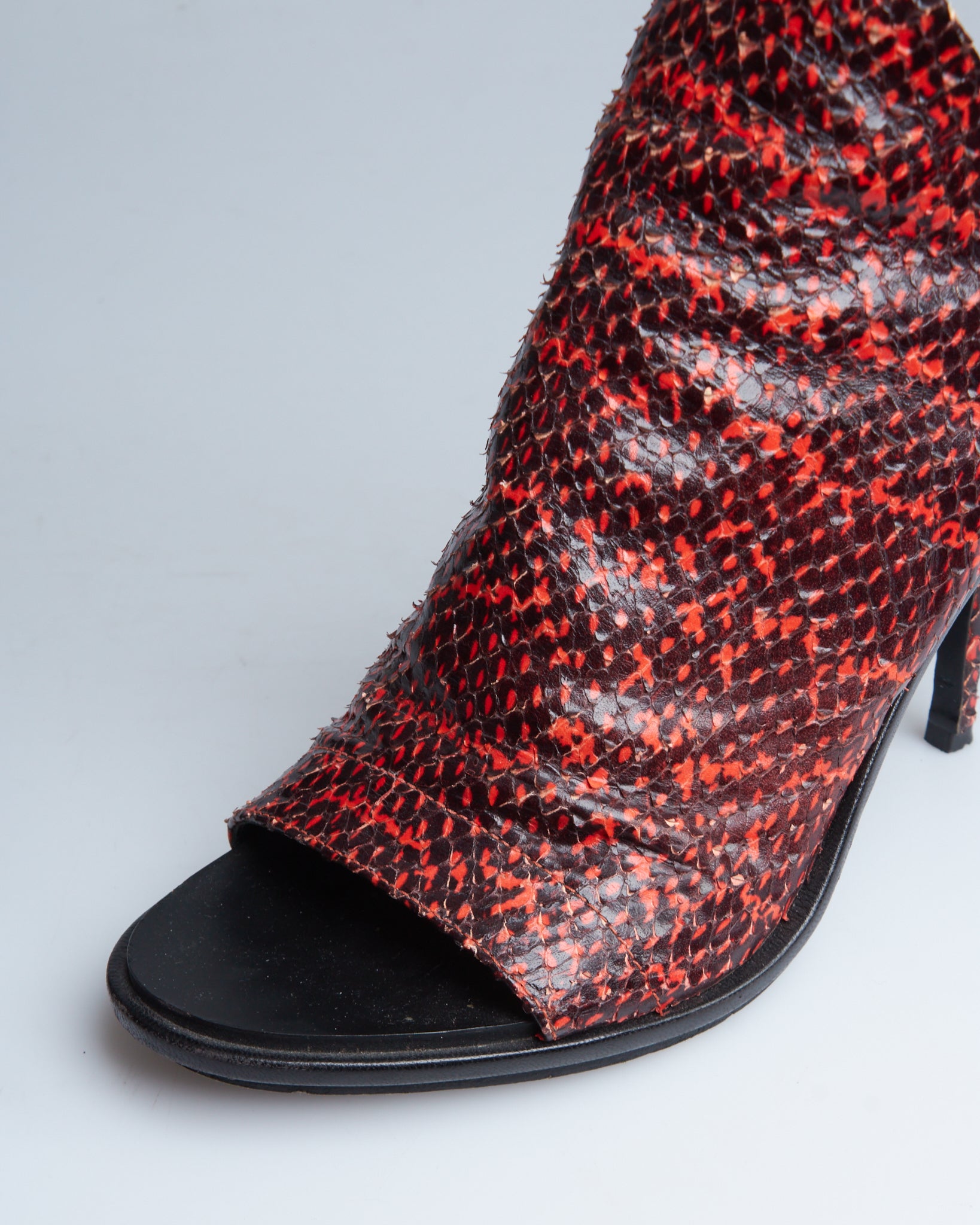 Balenciaga glove snake-embossed stiletto heels