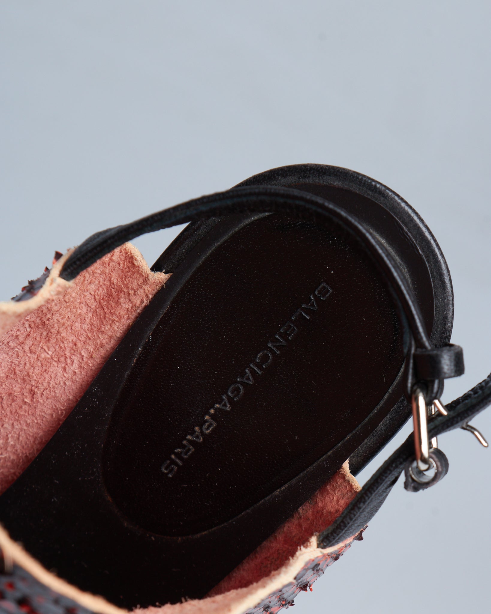 Balenciaga glove snake-embossed stiletto heels
