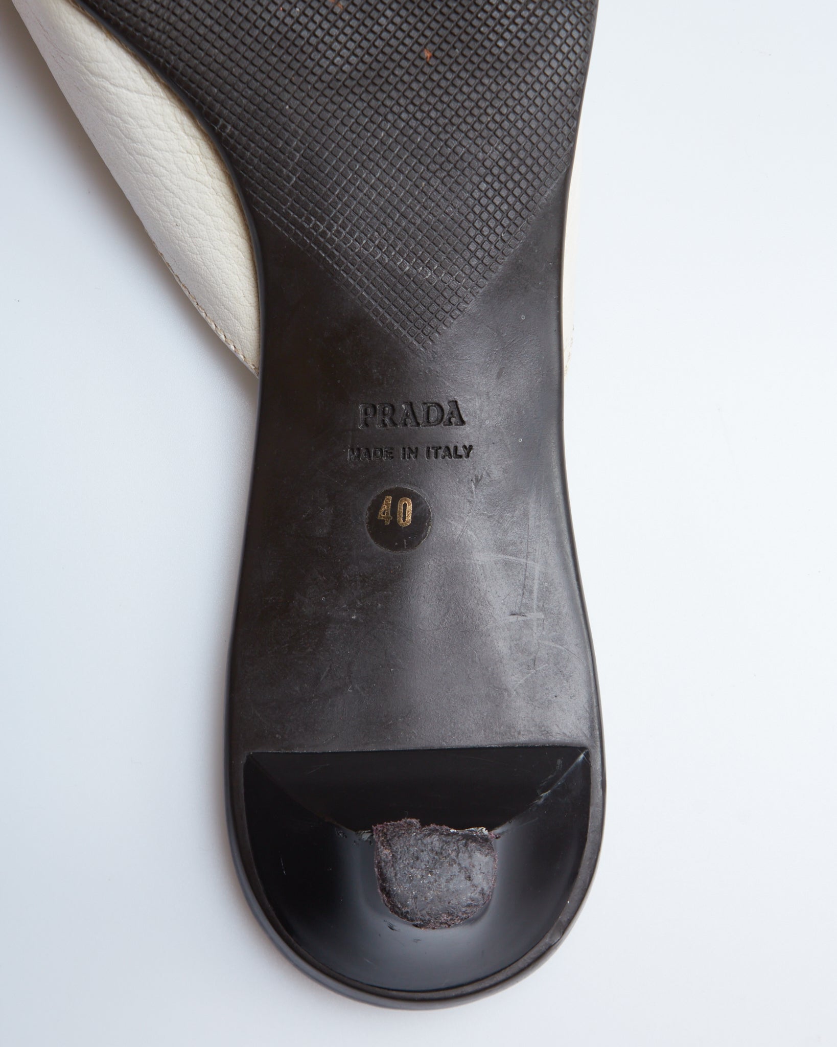 Prada leather mules