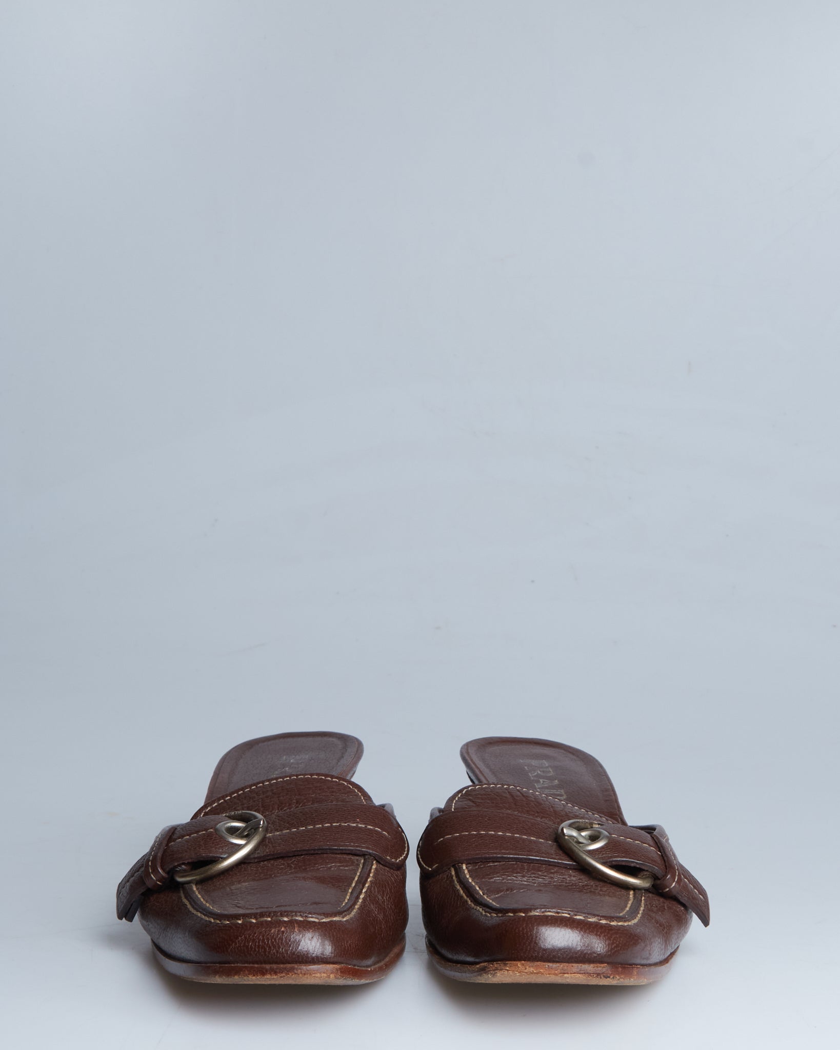 Prada leather mules