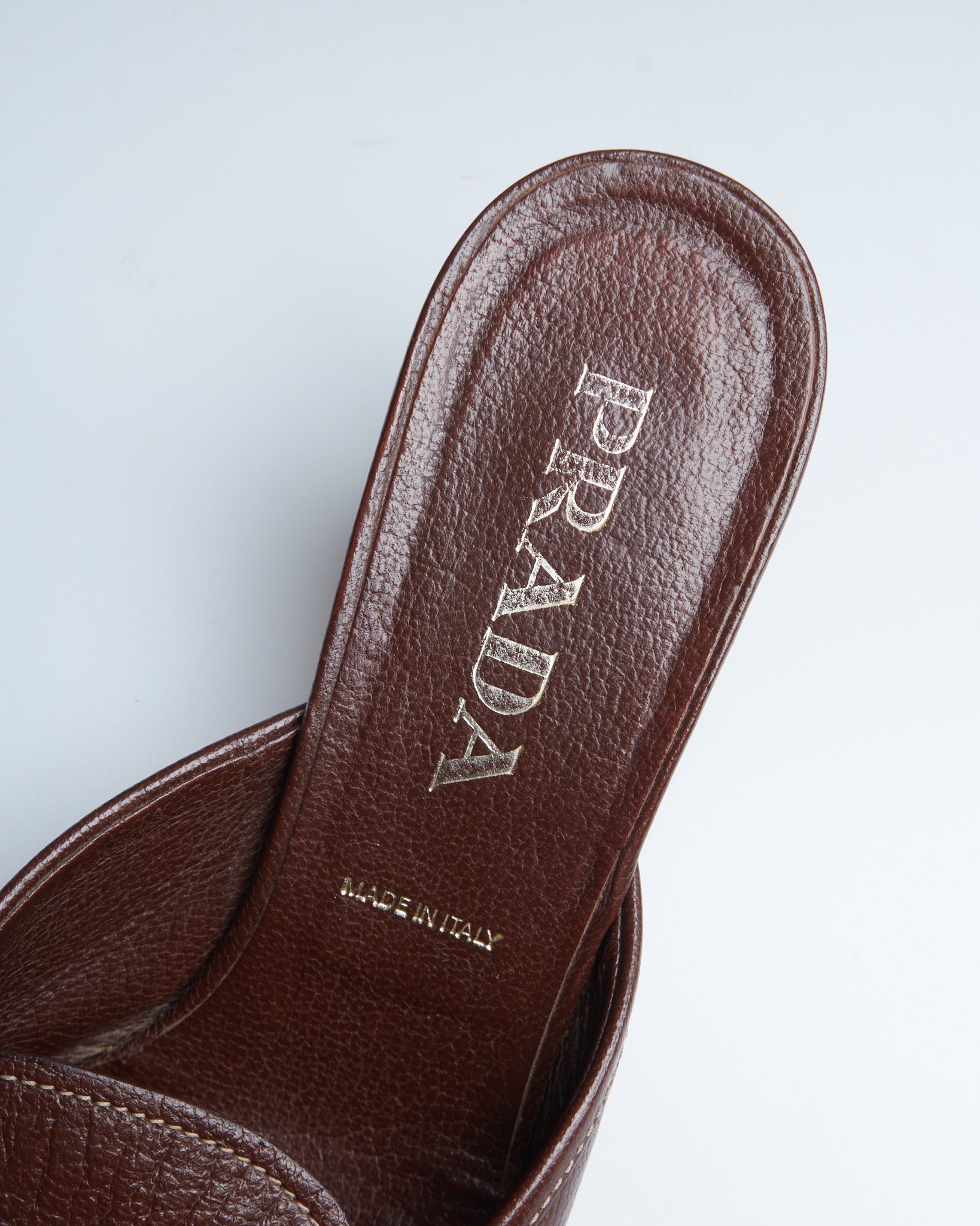 Prada leather mules