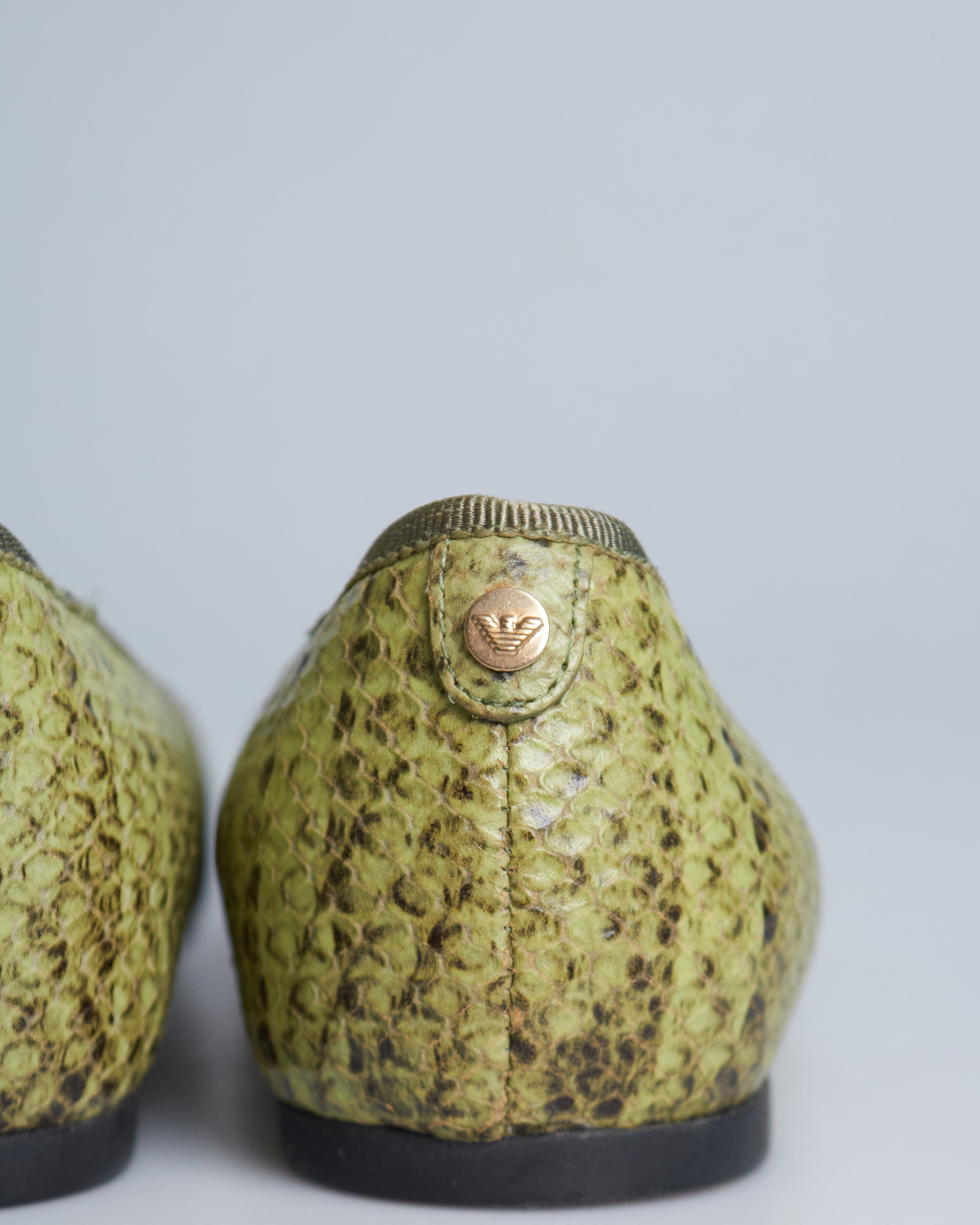 Emporio Armani snake ballerina’s