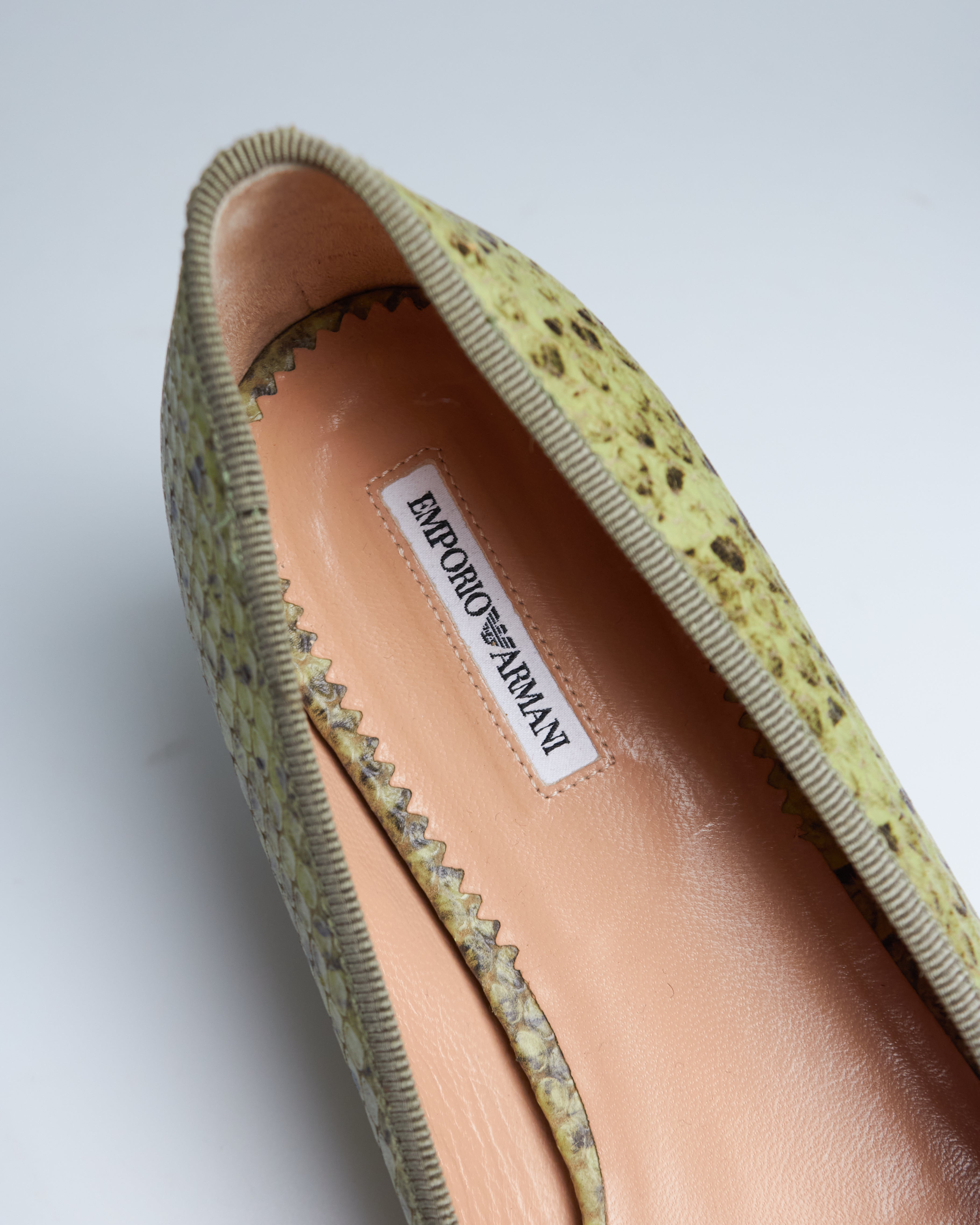 Emporio Armani snake ballerina’s