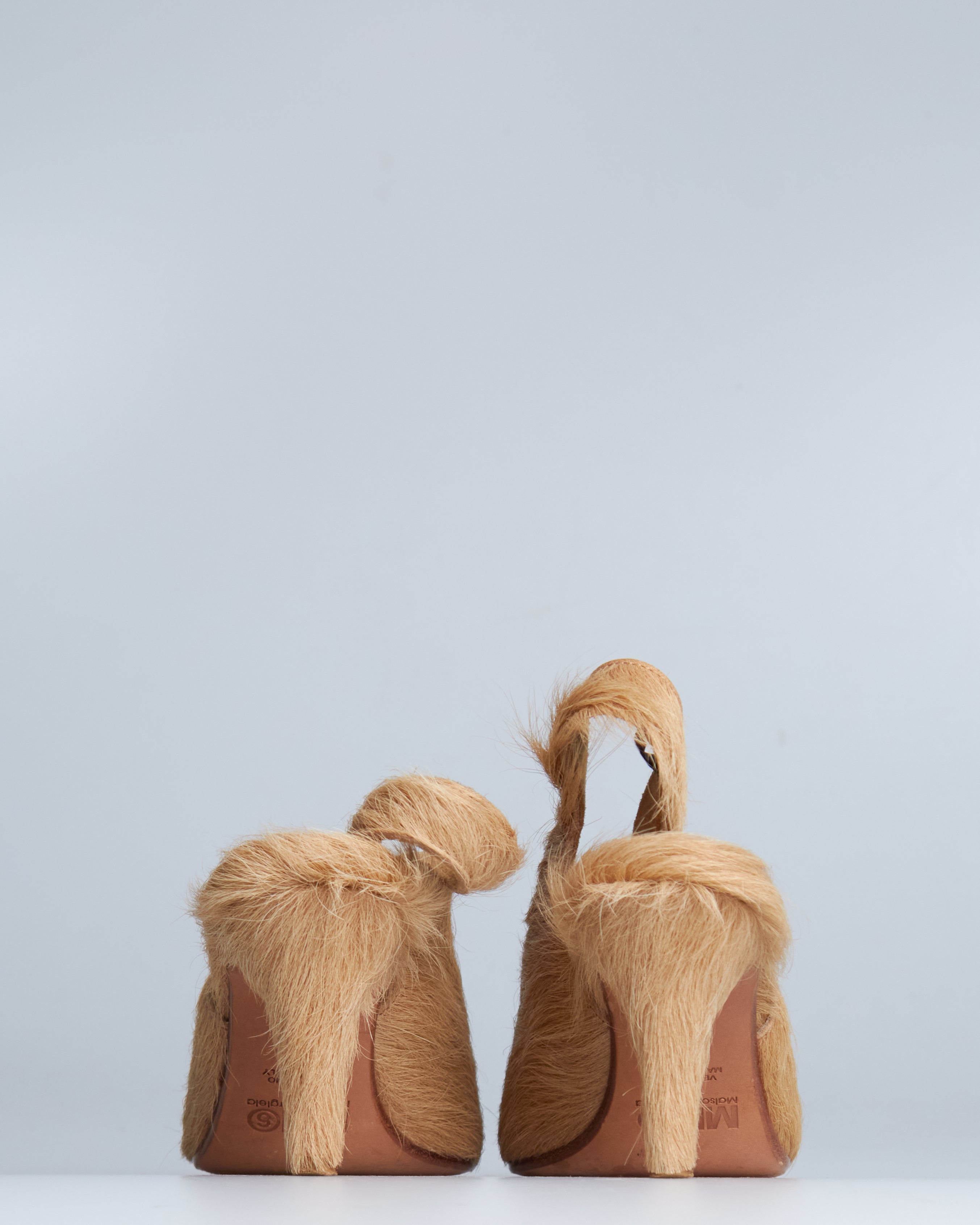 MM6 Maison Margiela calf-hair slingback pumps