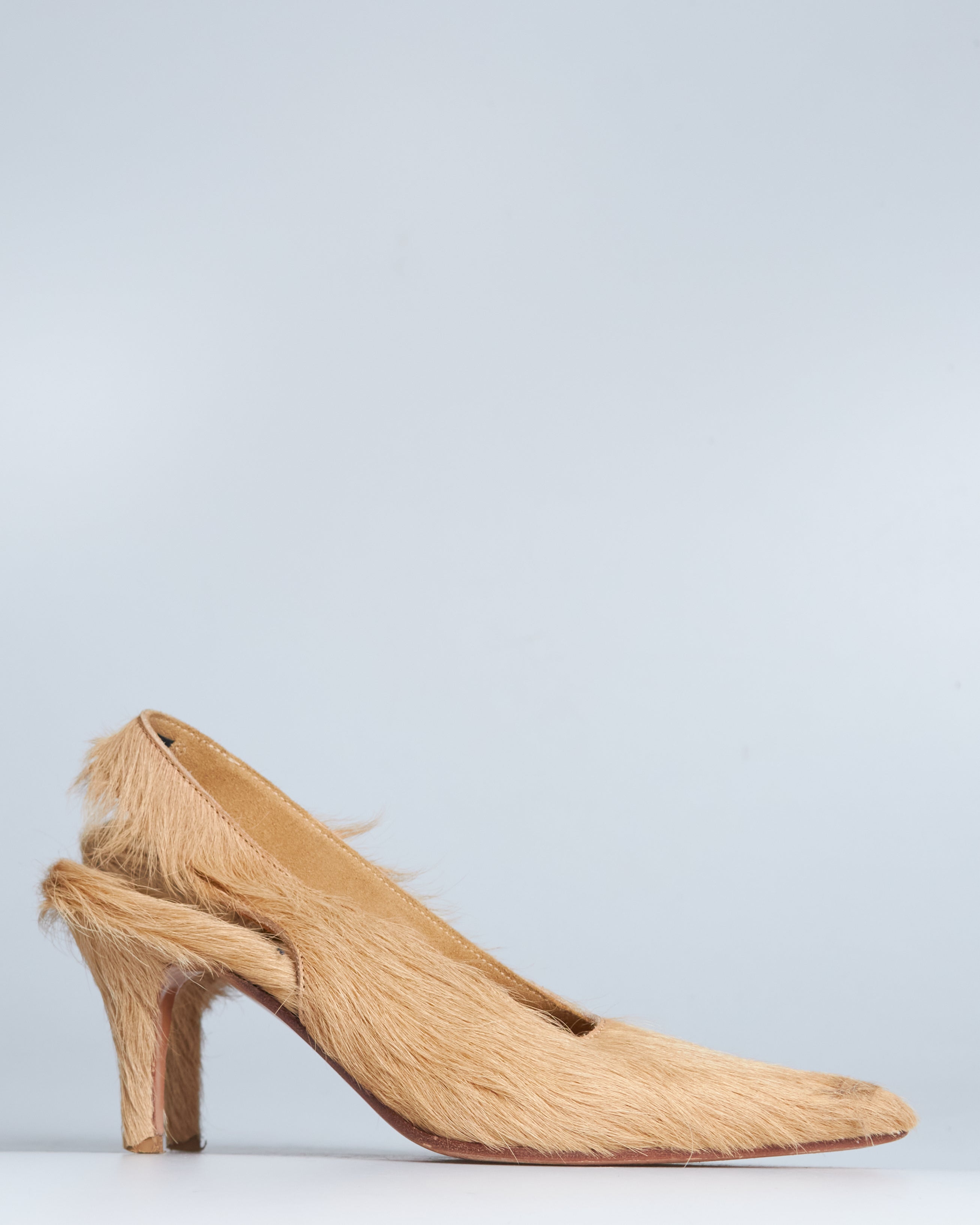 MM6 Maison Margiela calf-hair slingback pumps